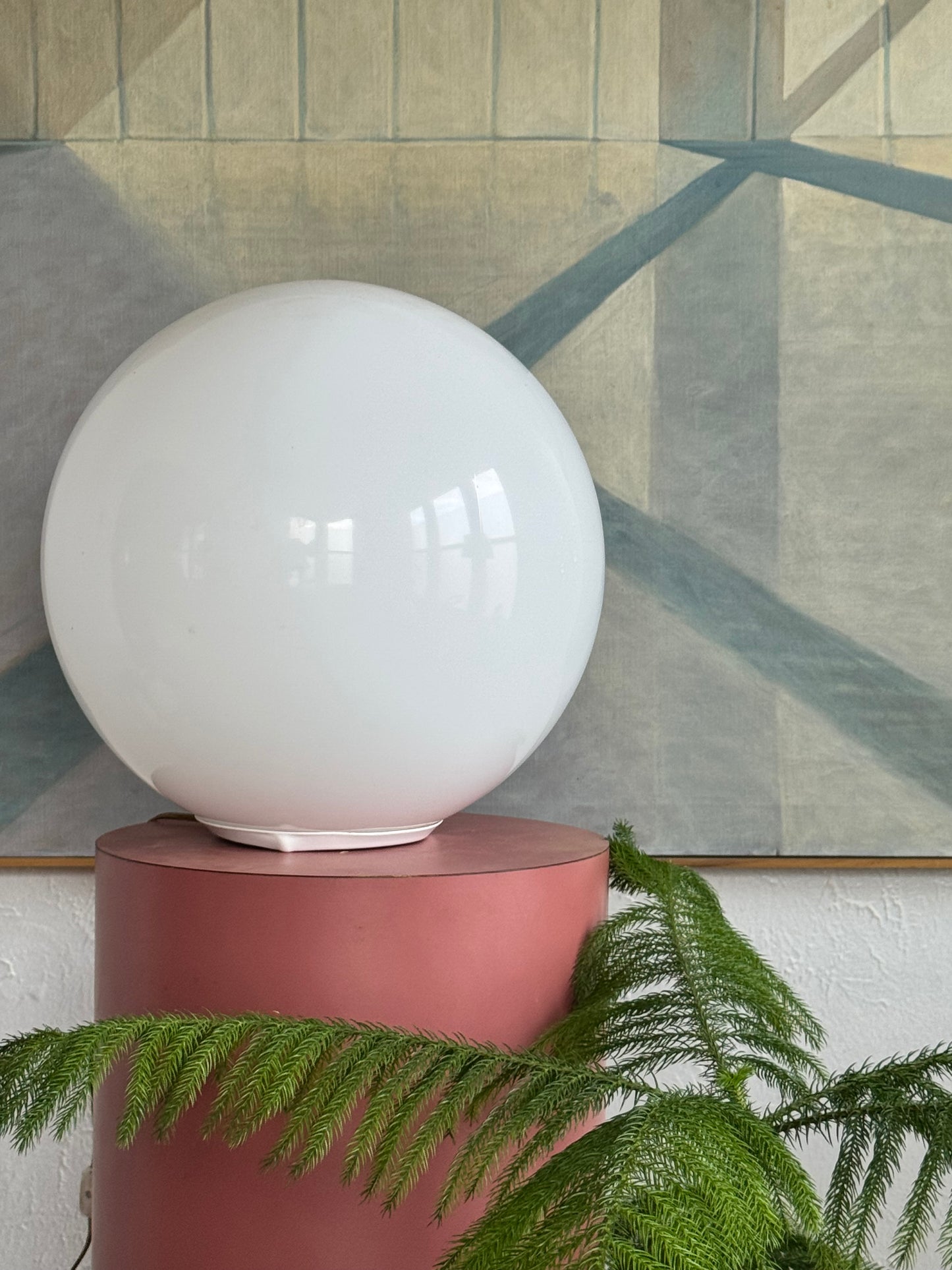 1970s Acrylic Orb Table Lamp