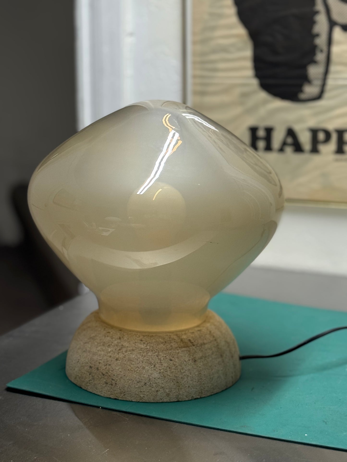 Mid Century Murano Glass Mushroom Lamp