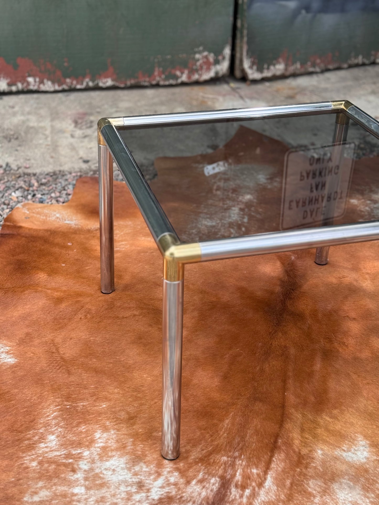 Smoked Glass Chrome & Glass Coffee Table