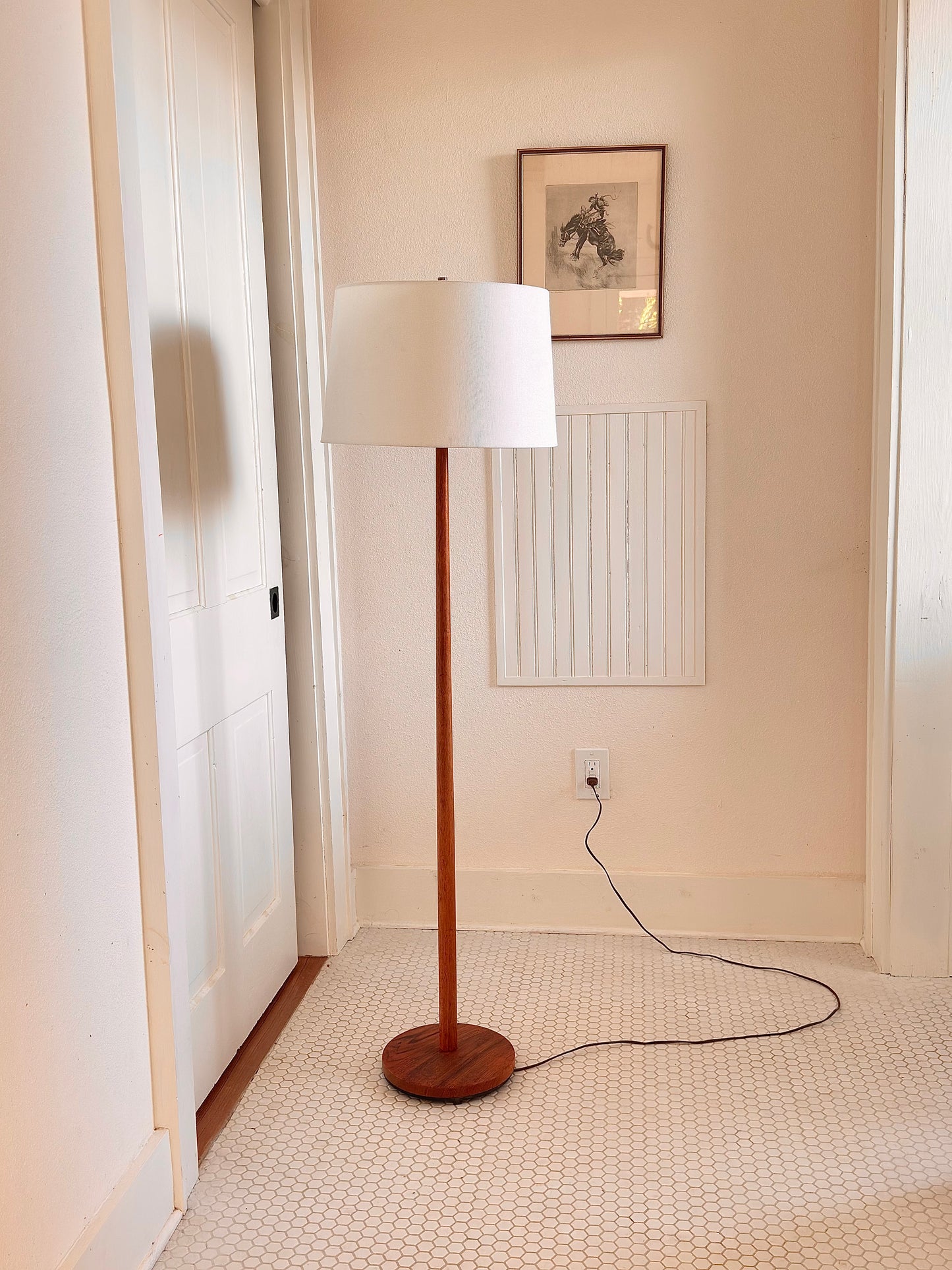 (ATX)Swedish Teak Floor Lamp by Uno and Osten Kristiansson, 1960s