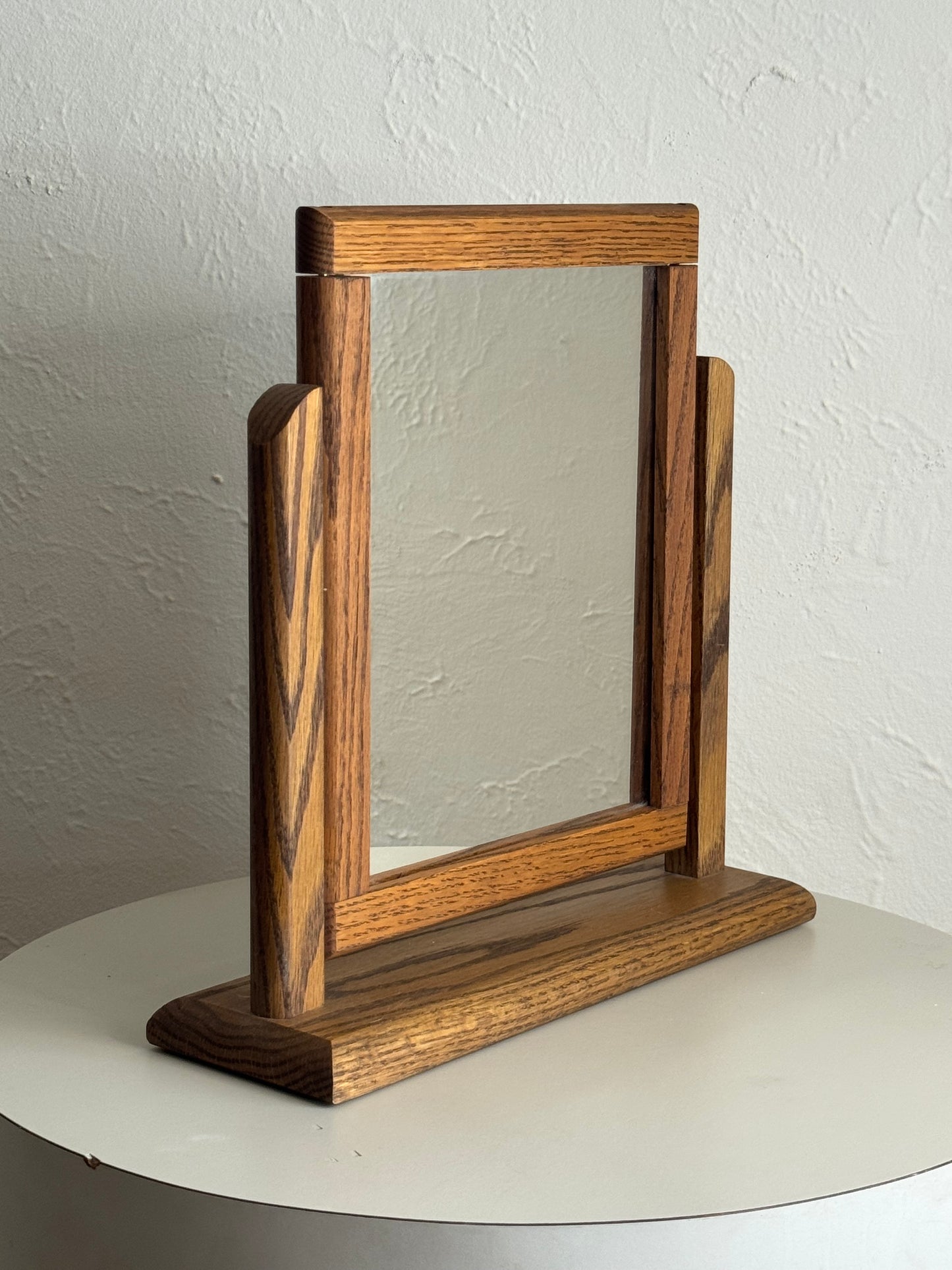 Vintage Solid Wood Swivel Mirror
