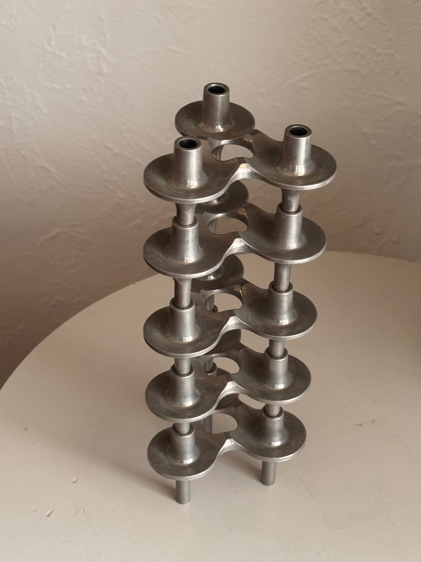 1960s Fritz Nagel and Caesar Stoffi for BMF (Bayerische Metall Fabrik) Modular Candle Holders