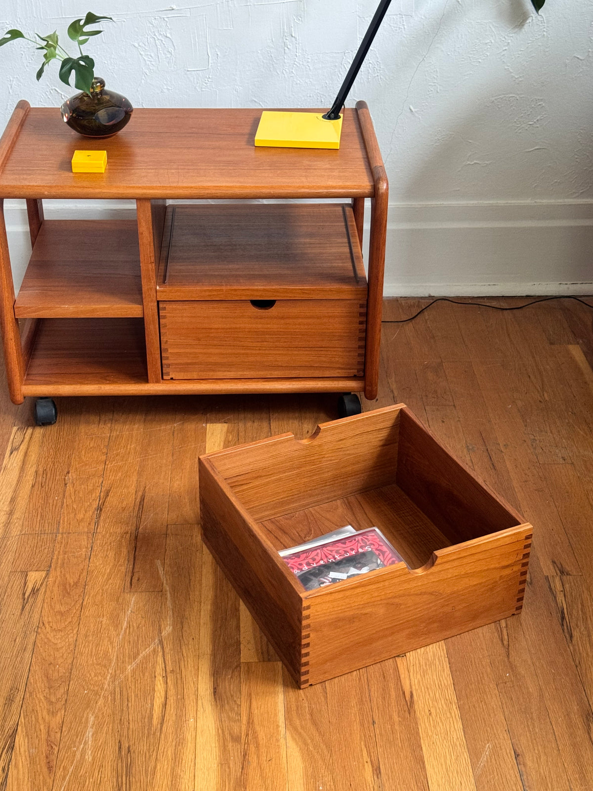 Vintage Danish Teak Audio Cart