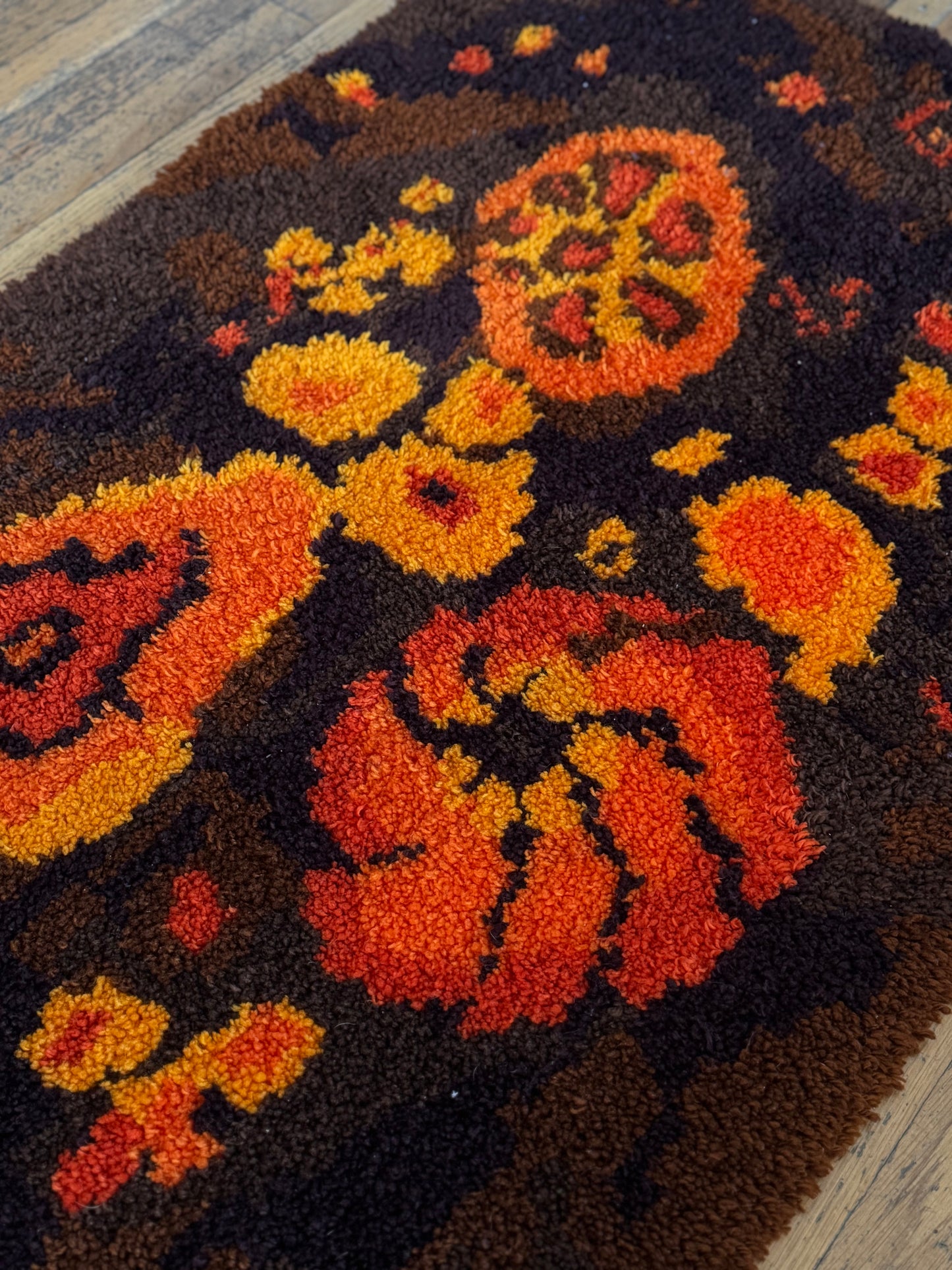 Mid Century Handmade Shag Rug