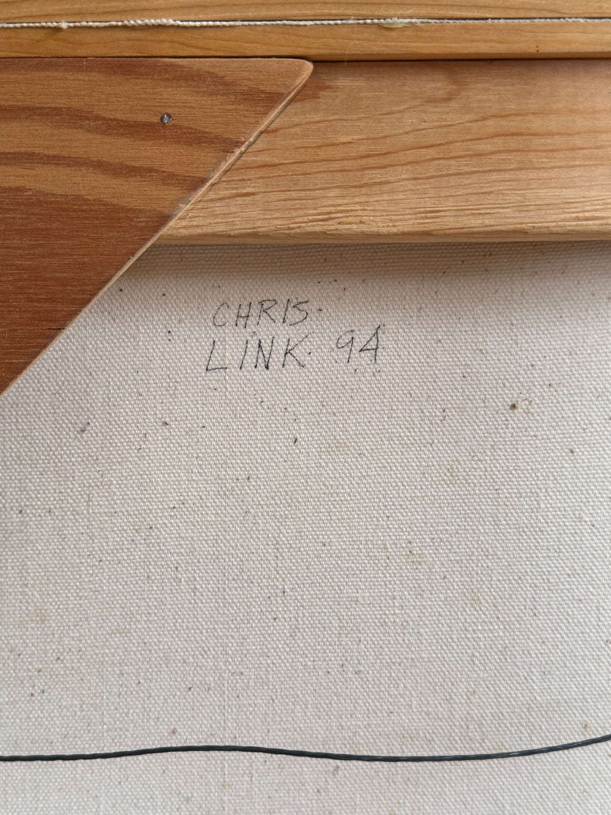 1994 Acrylic on Canvas Painting by Chris Link