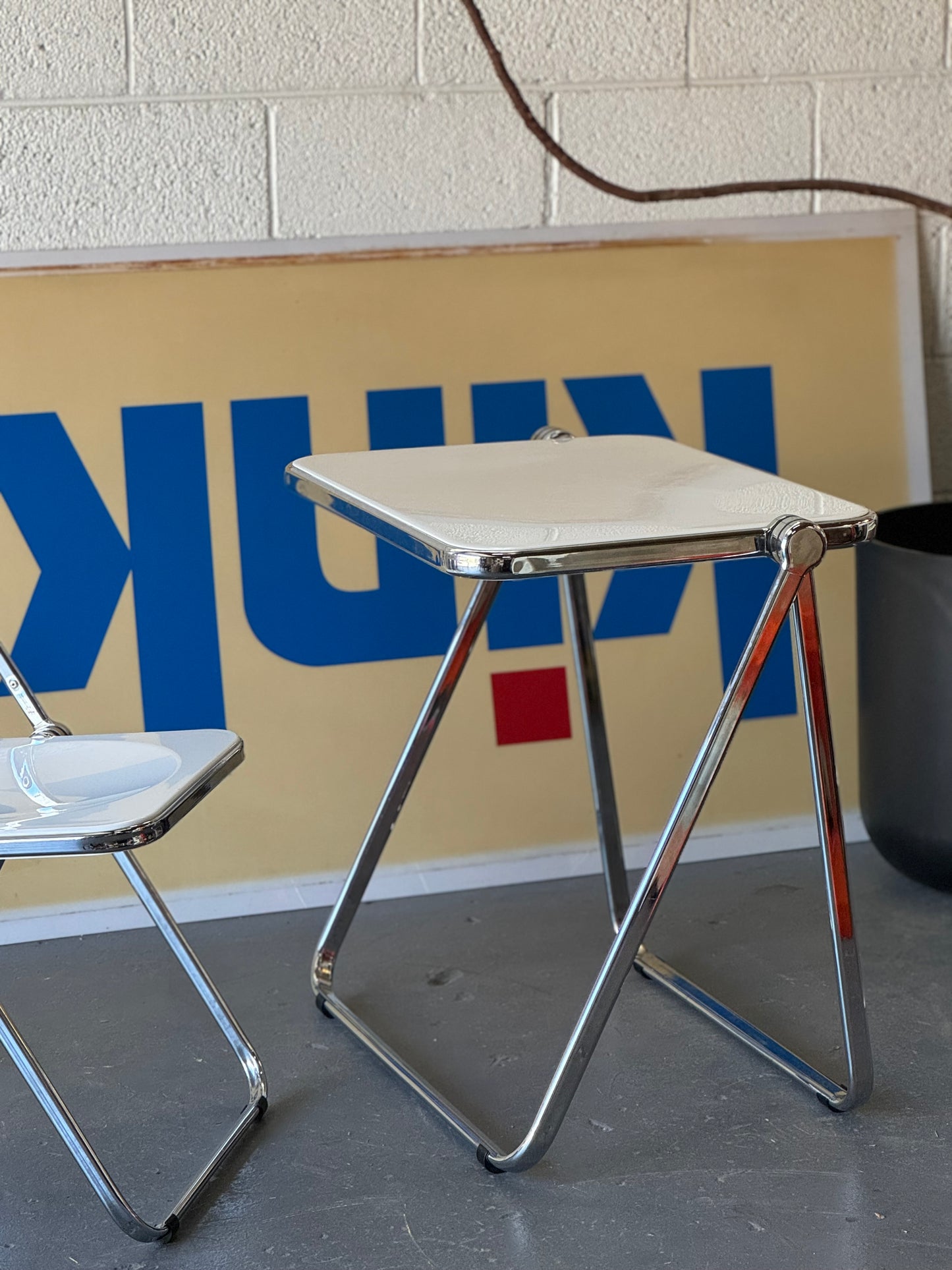 Giancarlo Piretti For Castelli Style Acrylic Folding Chair and Table