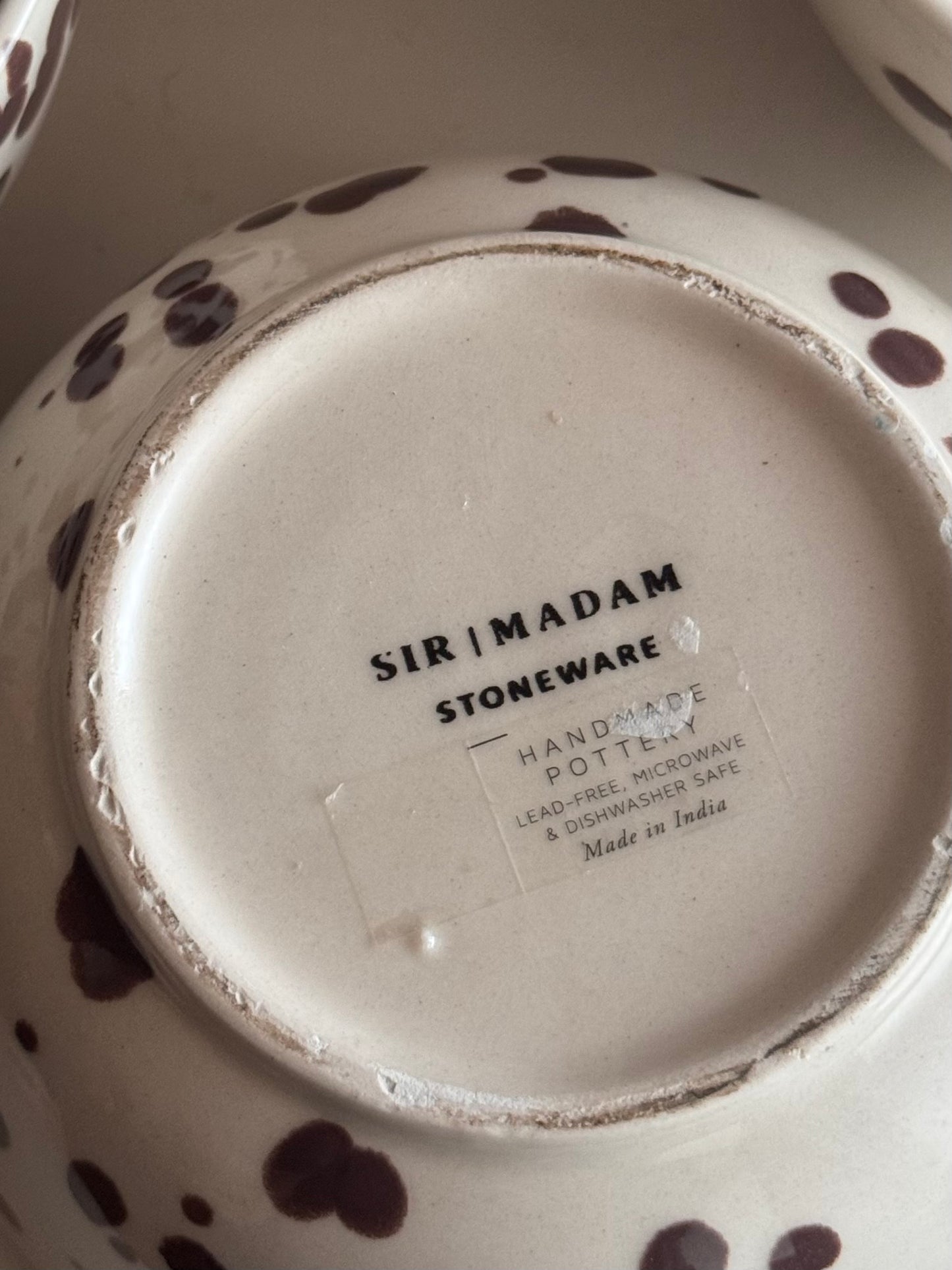Sir Madam Splatterware Bowls Set of 4, Cacao