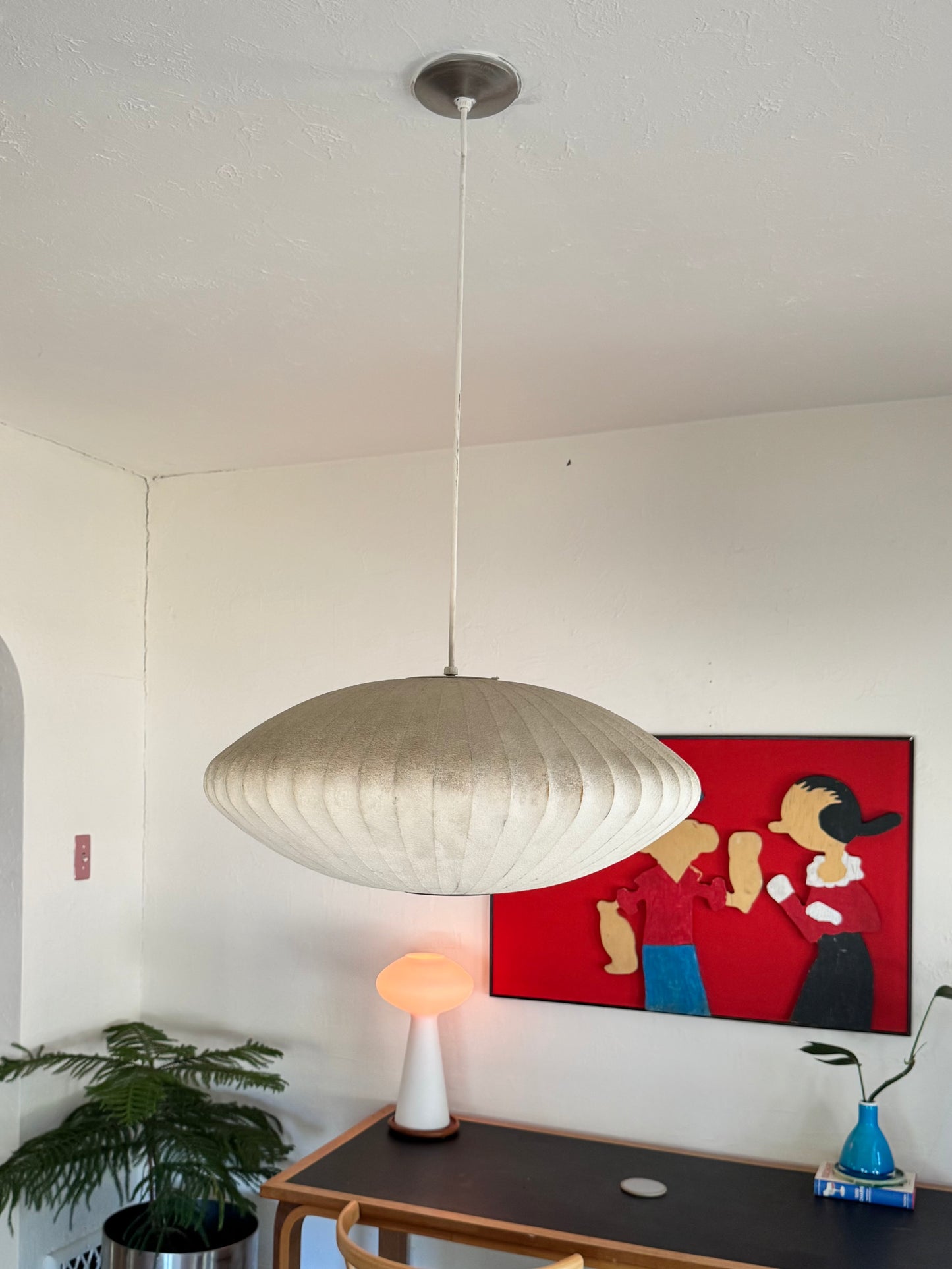 1990s 24” Modernica George Nelson Hardwired Pendant