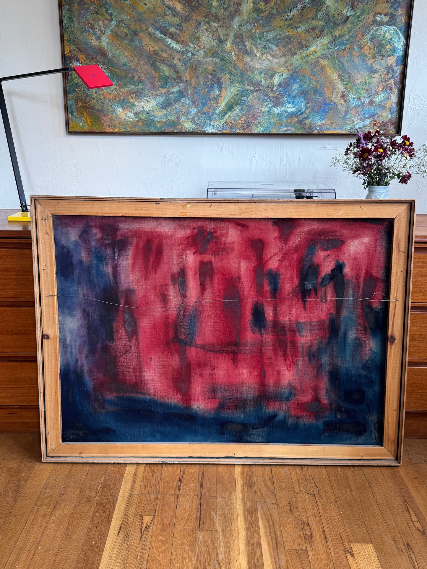 Original 1950s-1960s Abstract Oil Painting