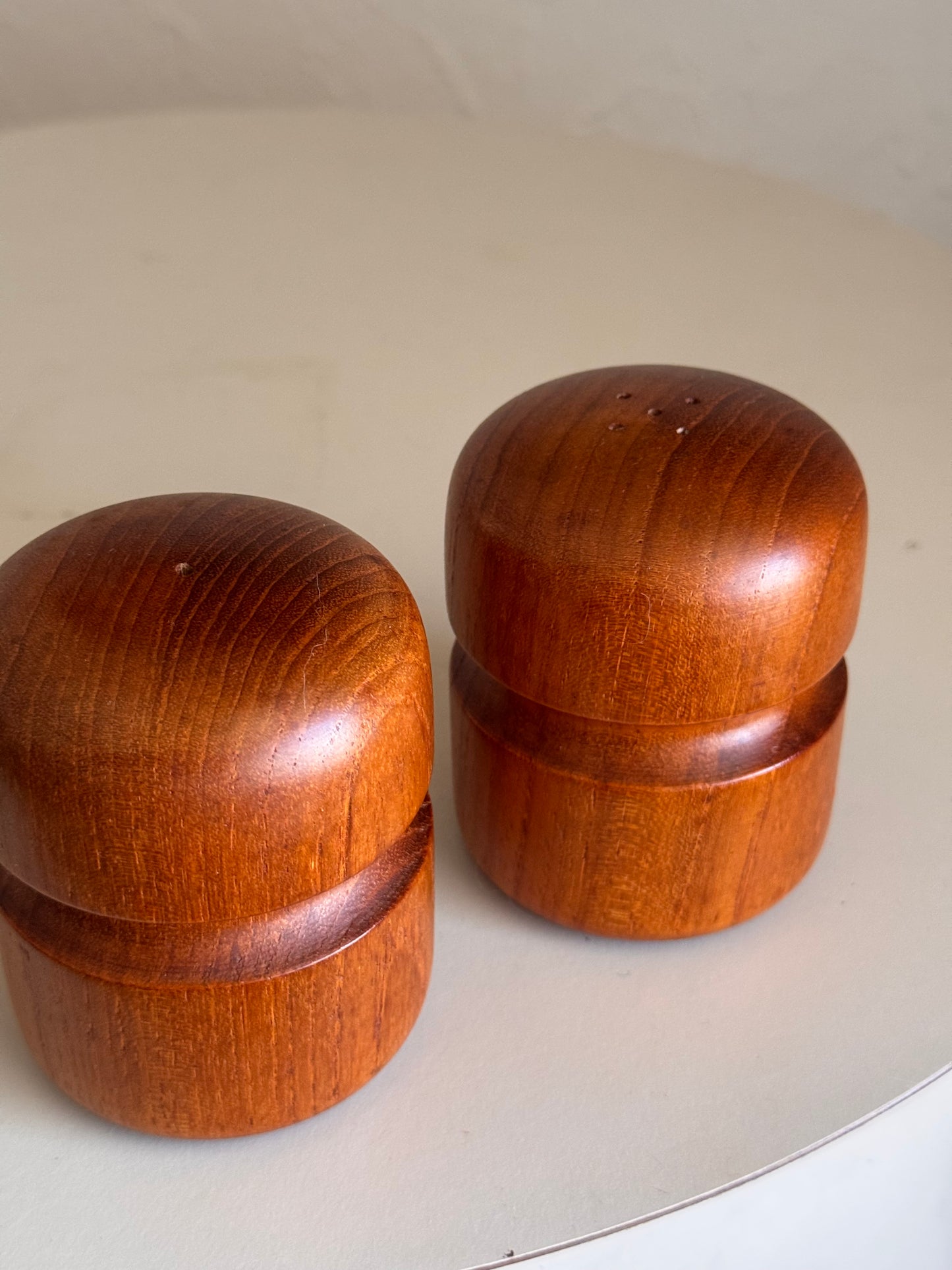 Solid Teak Salt & Pepper Shakers