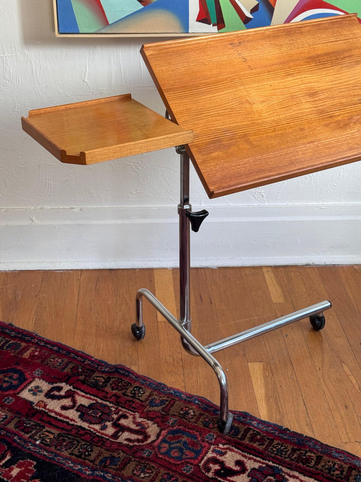 Danecastle Teak "Scooter" Adjustable Tray Table