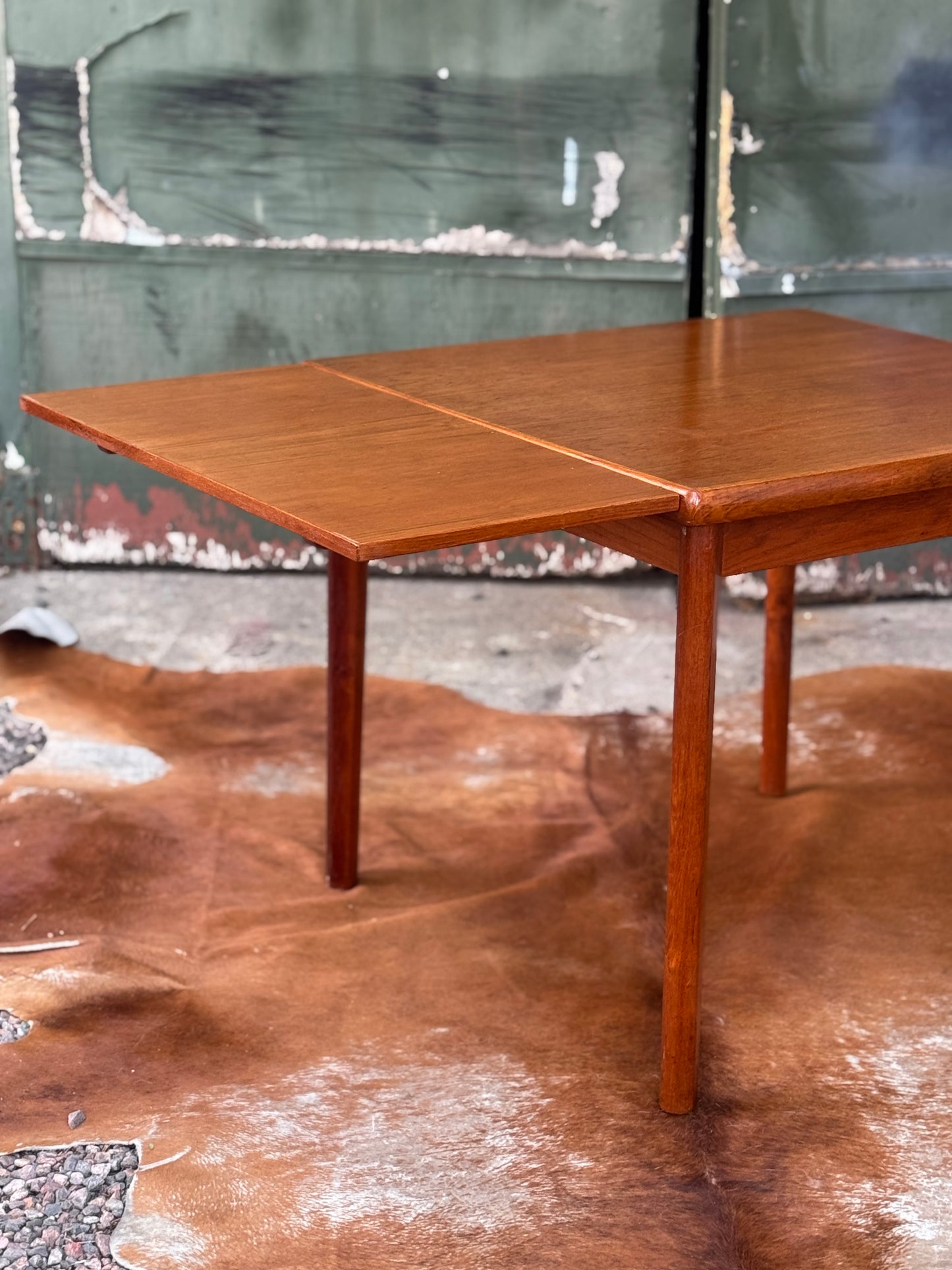 Danish Teak Hidden Leaf Dining Table by D-SCAN
