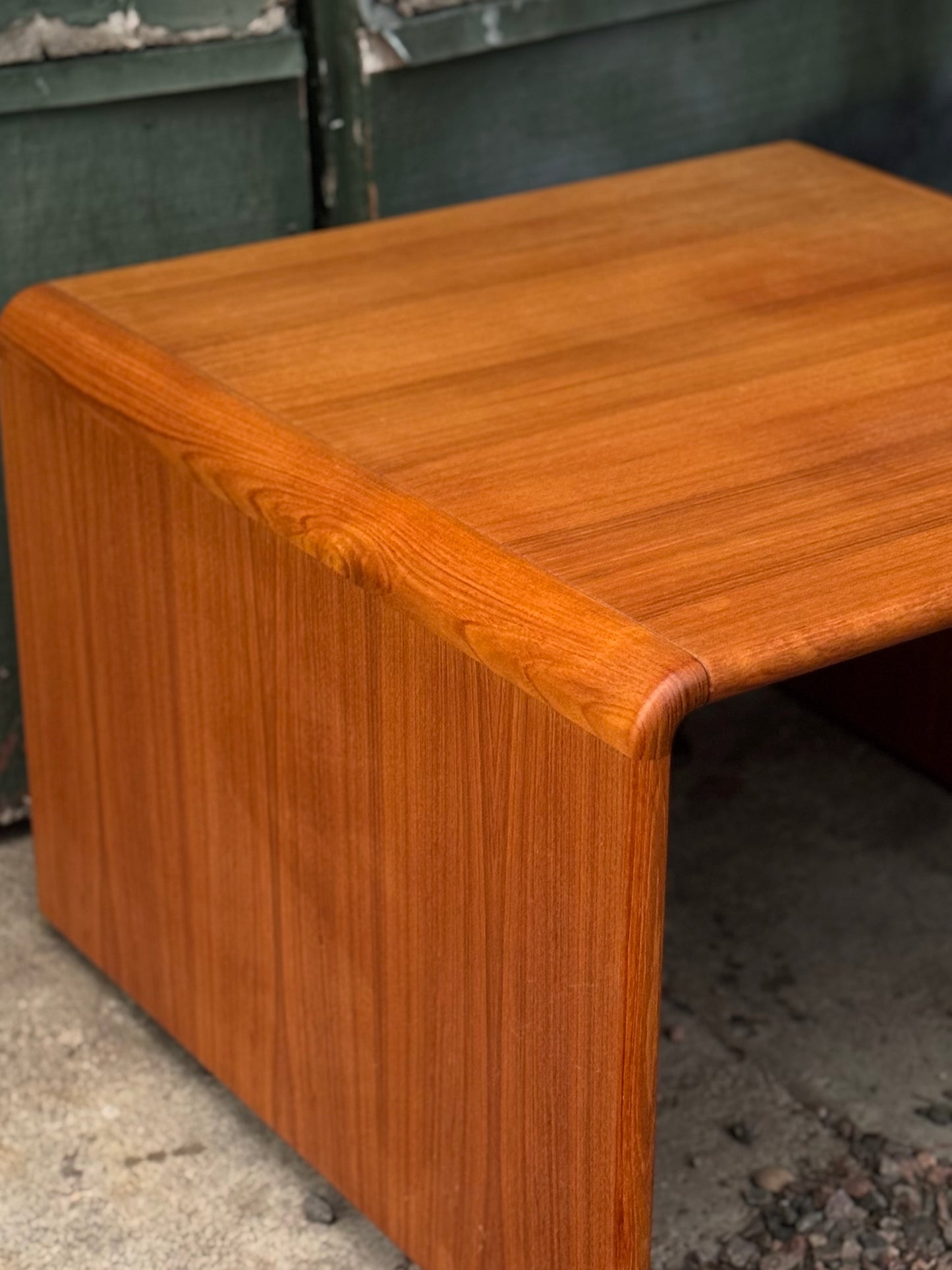 Vintage Danish Teak Waterfall Coffee Table Set