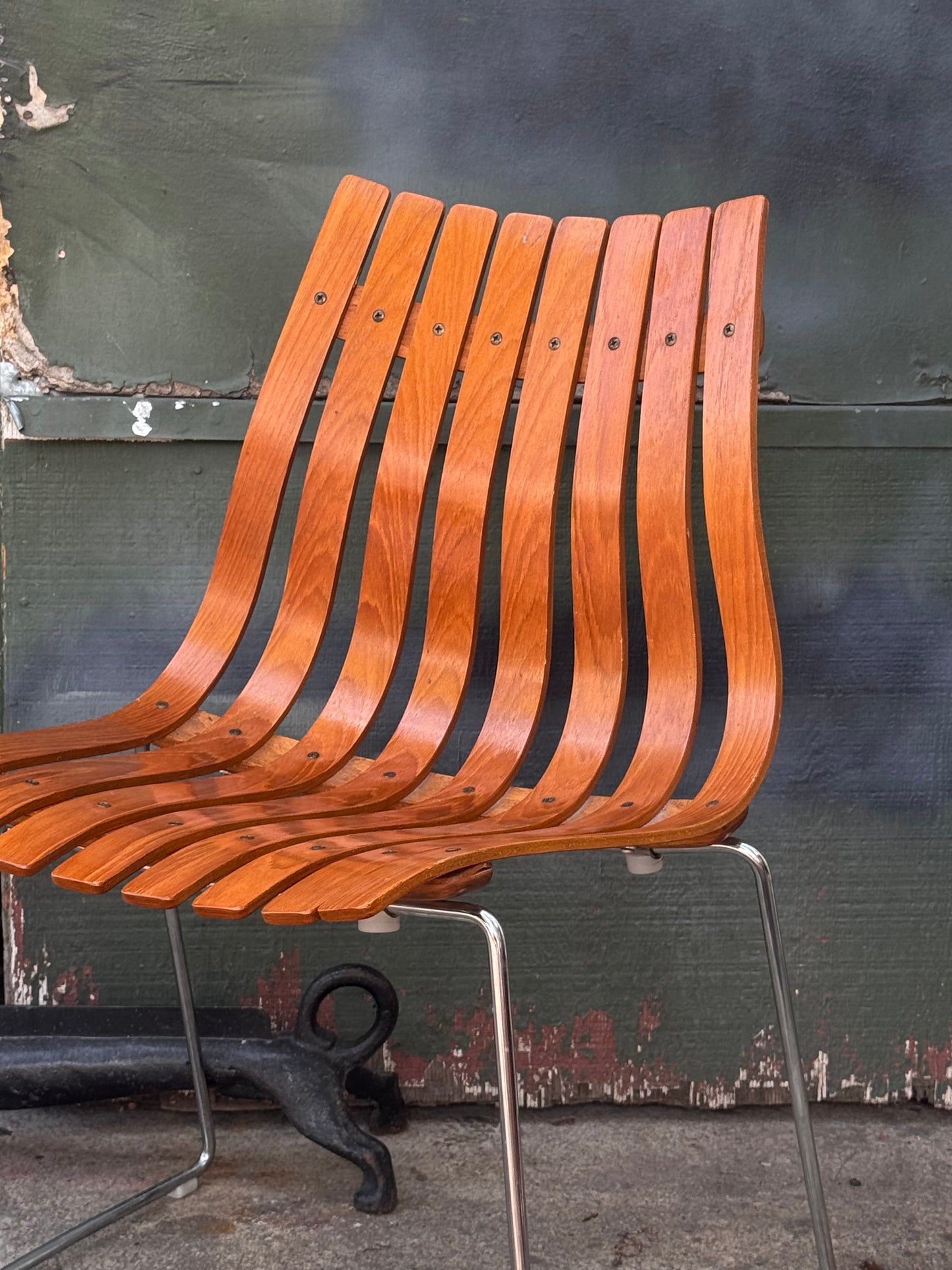 “Scandia” Slat Chairs by Hans Brattrud for Hove Møbler
