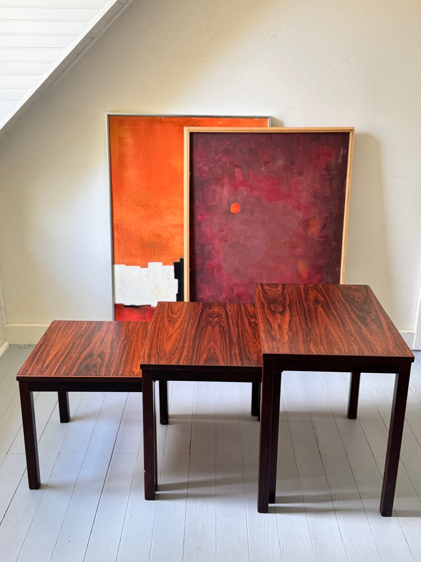 (ATX) 1970s Danish Rosewood Nesting Tables