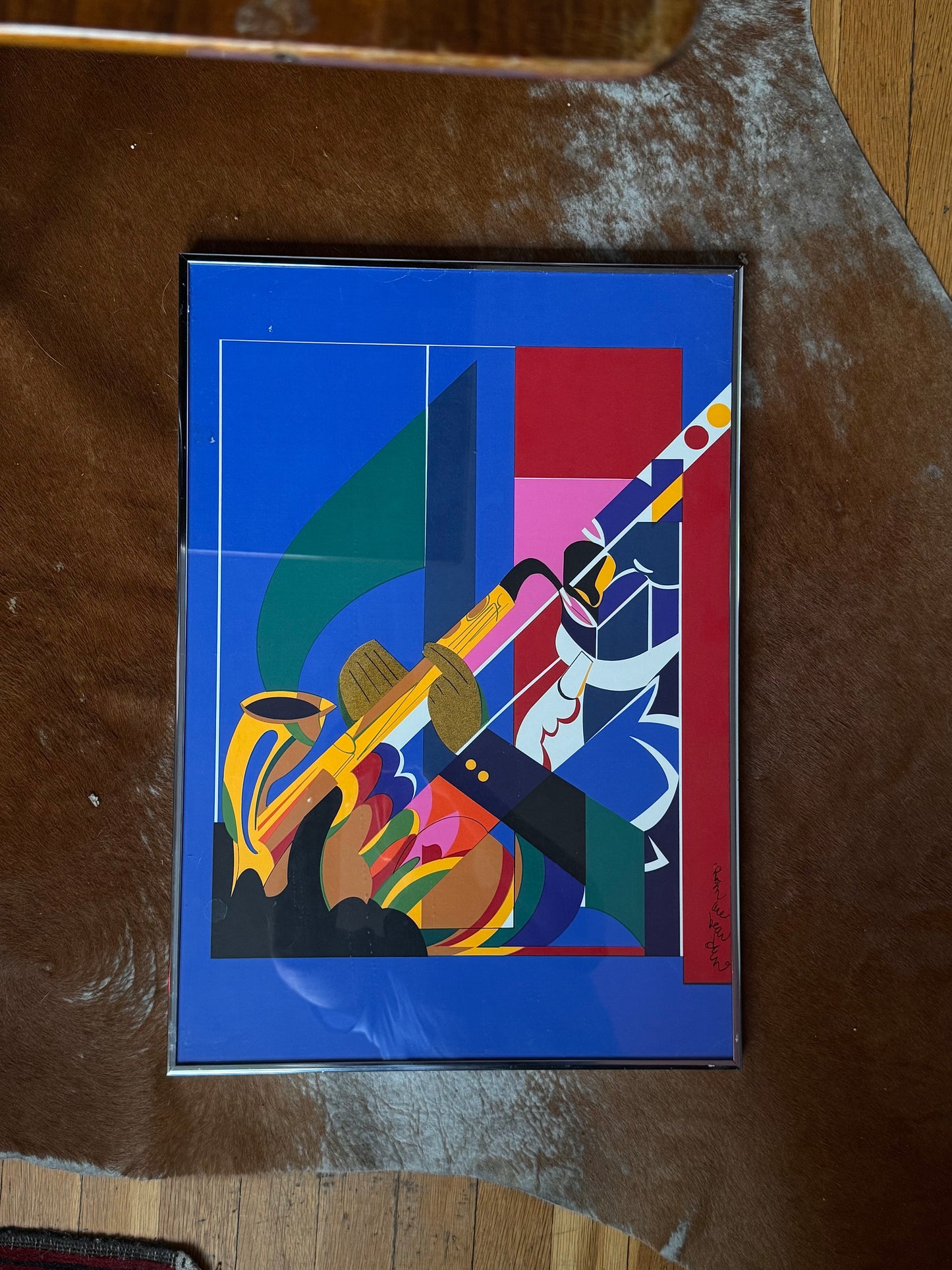 Signed Jazz Screenprint by Romare Bearden