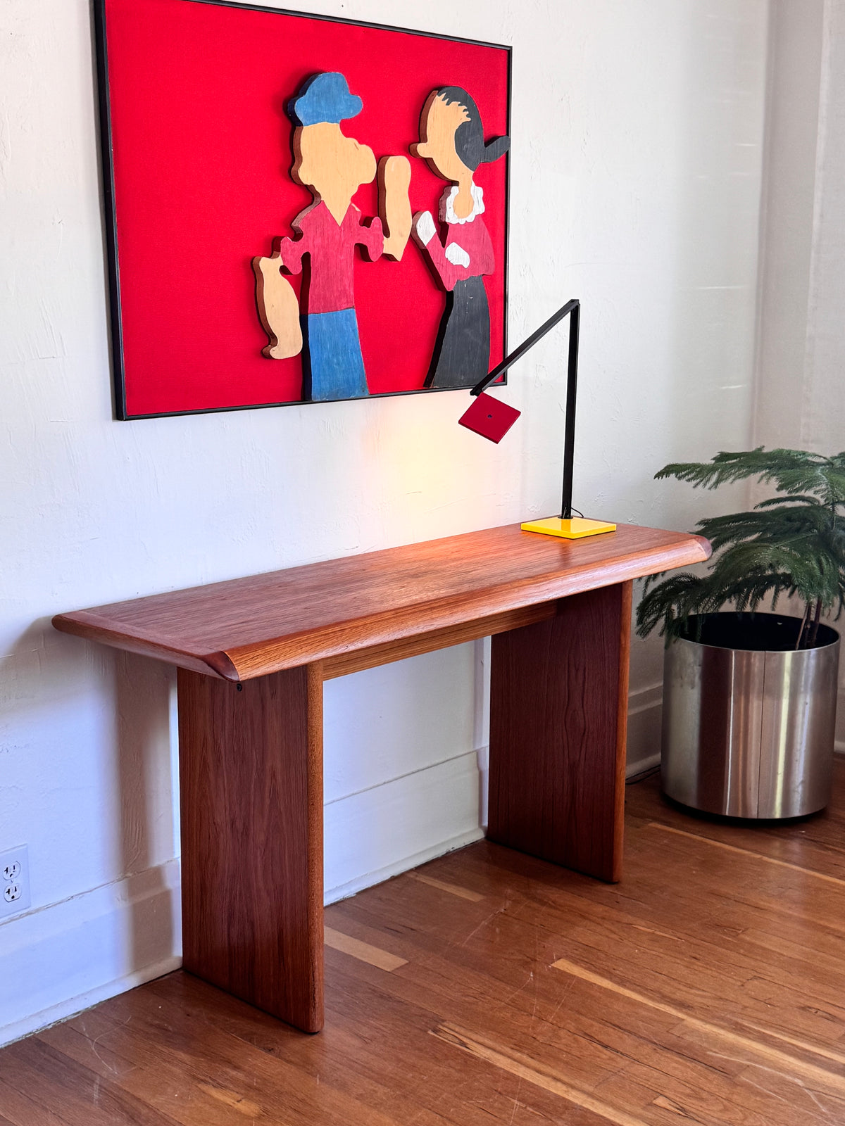 1970s Solid Teak Console/Desk