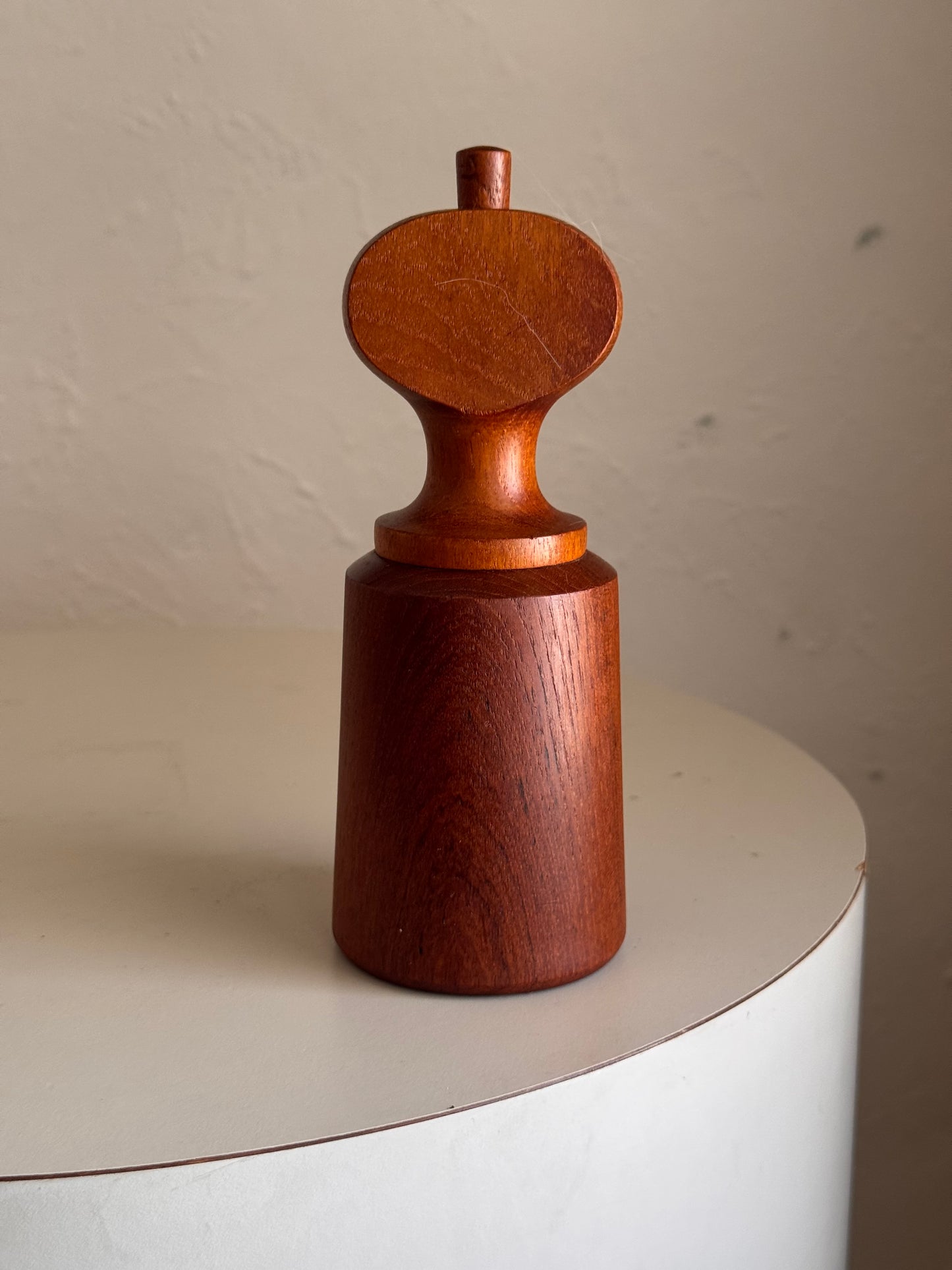 Vintage Denmark Jens H Quistgaard Teak Wood Salt Shaker & Pepper Mill Grinder