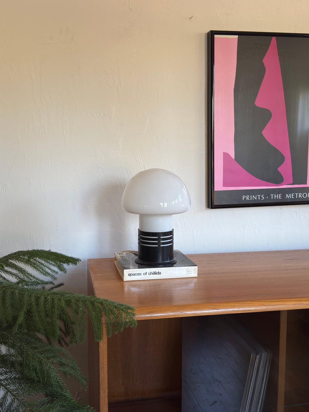 1970s Finnish Glass Mushroom Lamp