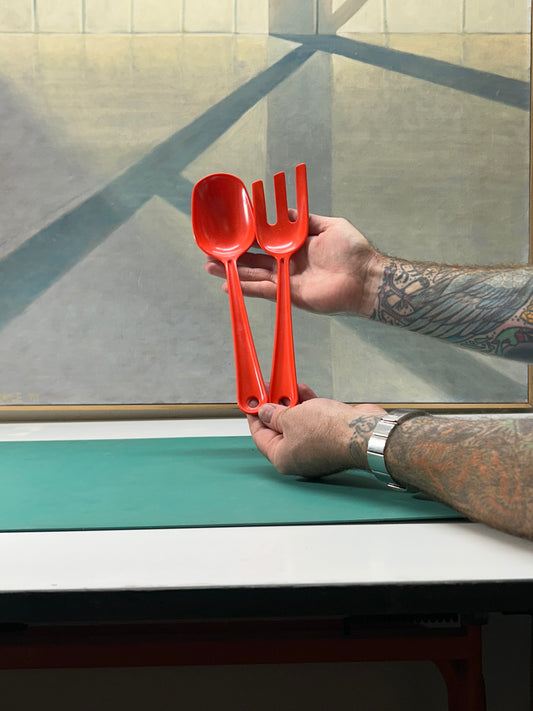 Arne Darnell for Hammarplast Orange Kitchen Utensils