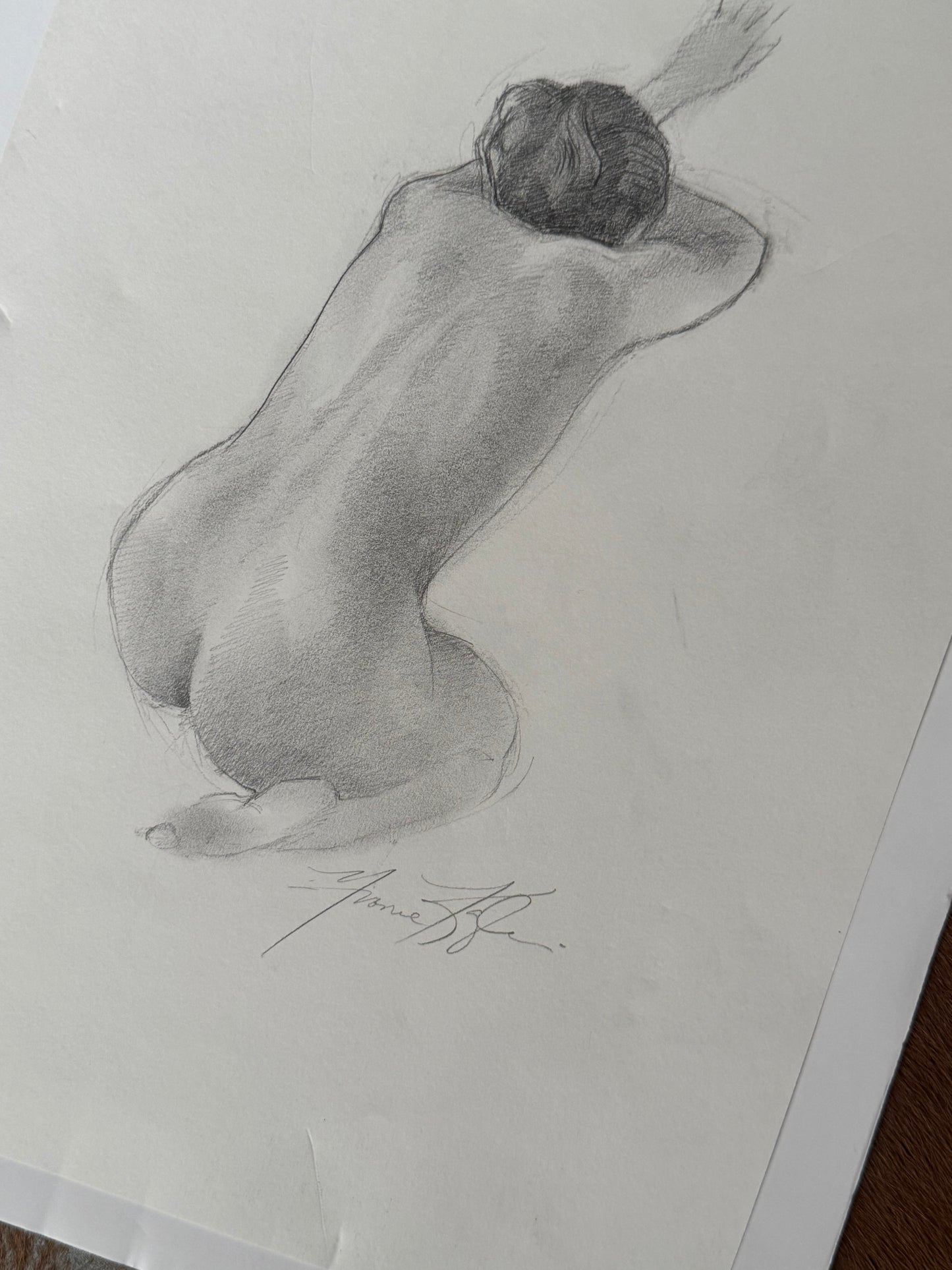 Signed Figure Drawing