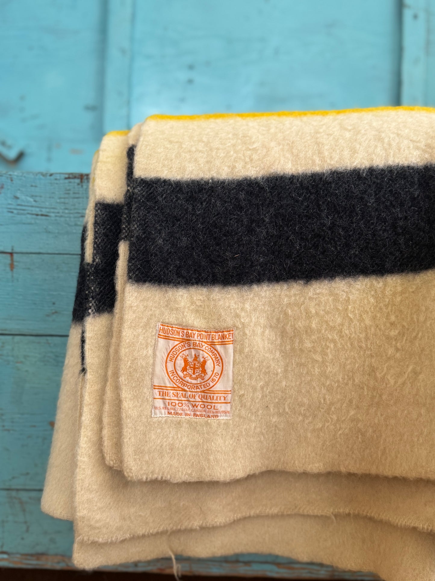 1950s Hudson Bay 4-point Blanket