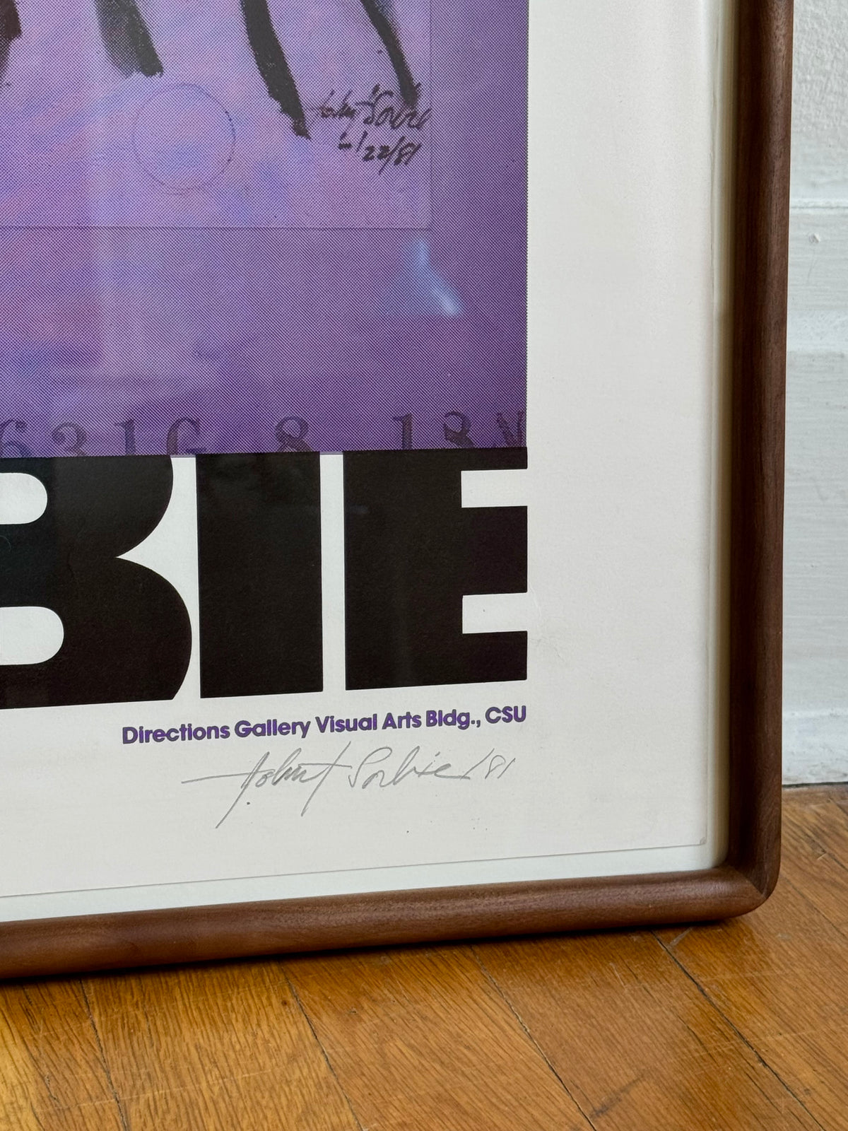 "Negative Elliptical Dot” Signed Exhibition Litograph in Solid Walnut
