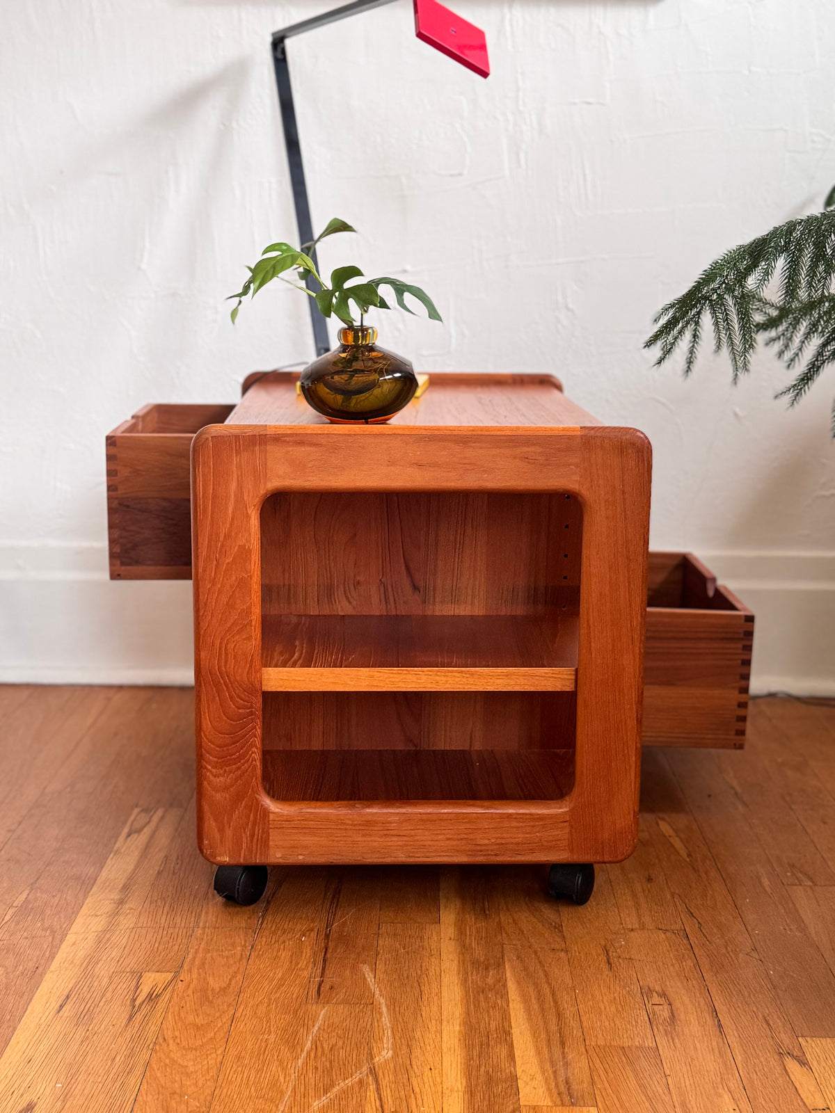 Vintage Danish Teak Audio Cart