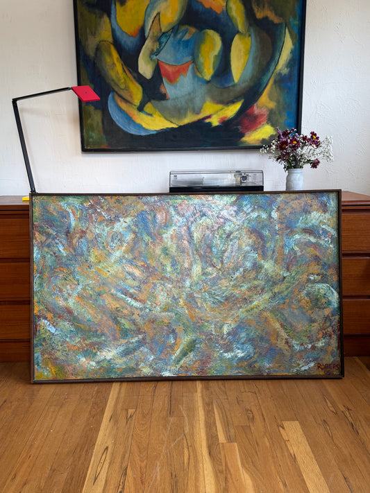 Abstract Oil Painting Signed Rogers, 1965