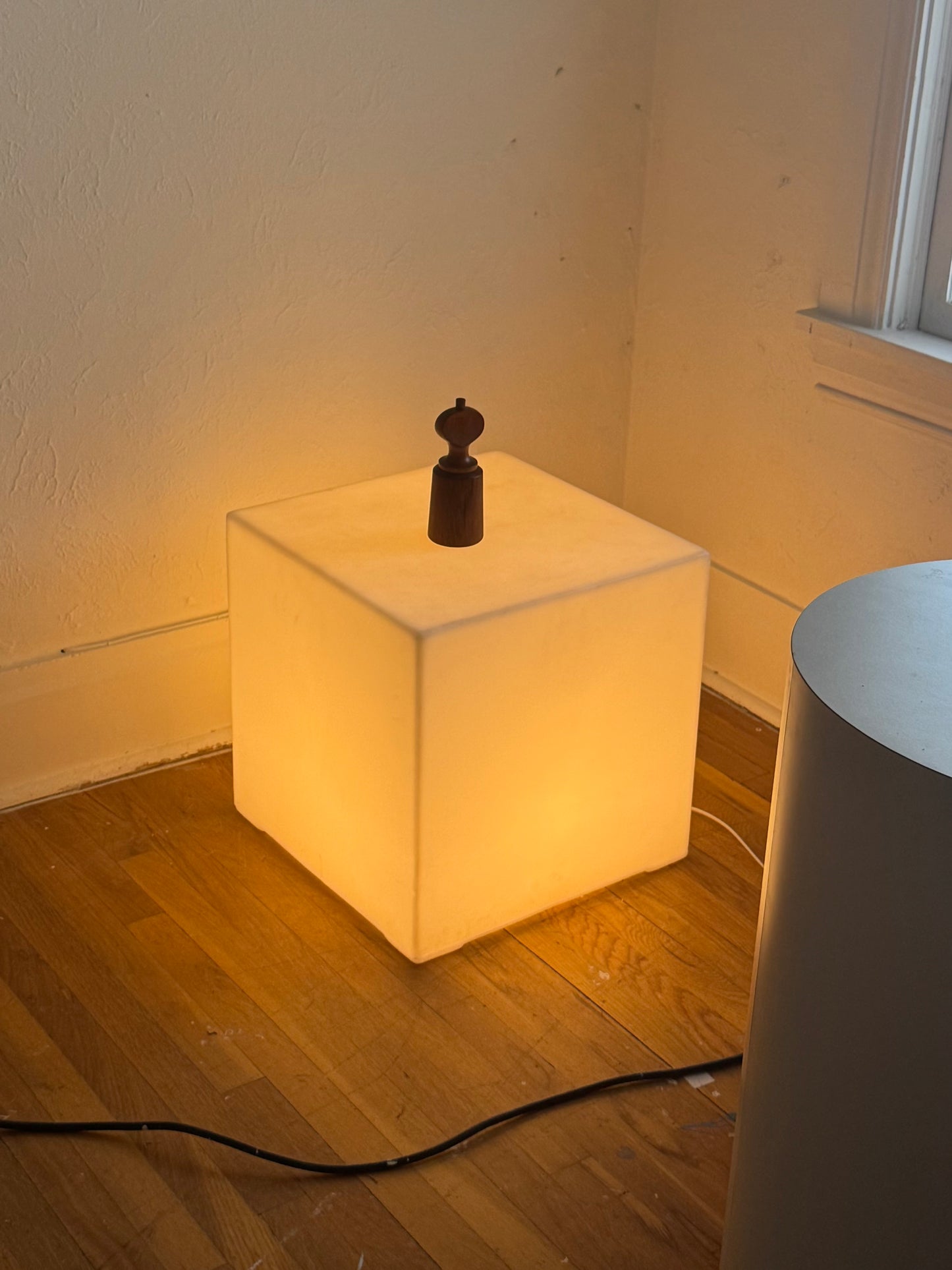 Lightbox cube side table lamp by Gus Modern