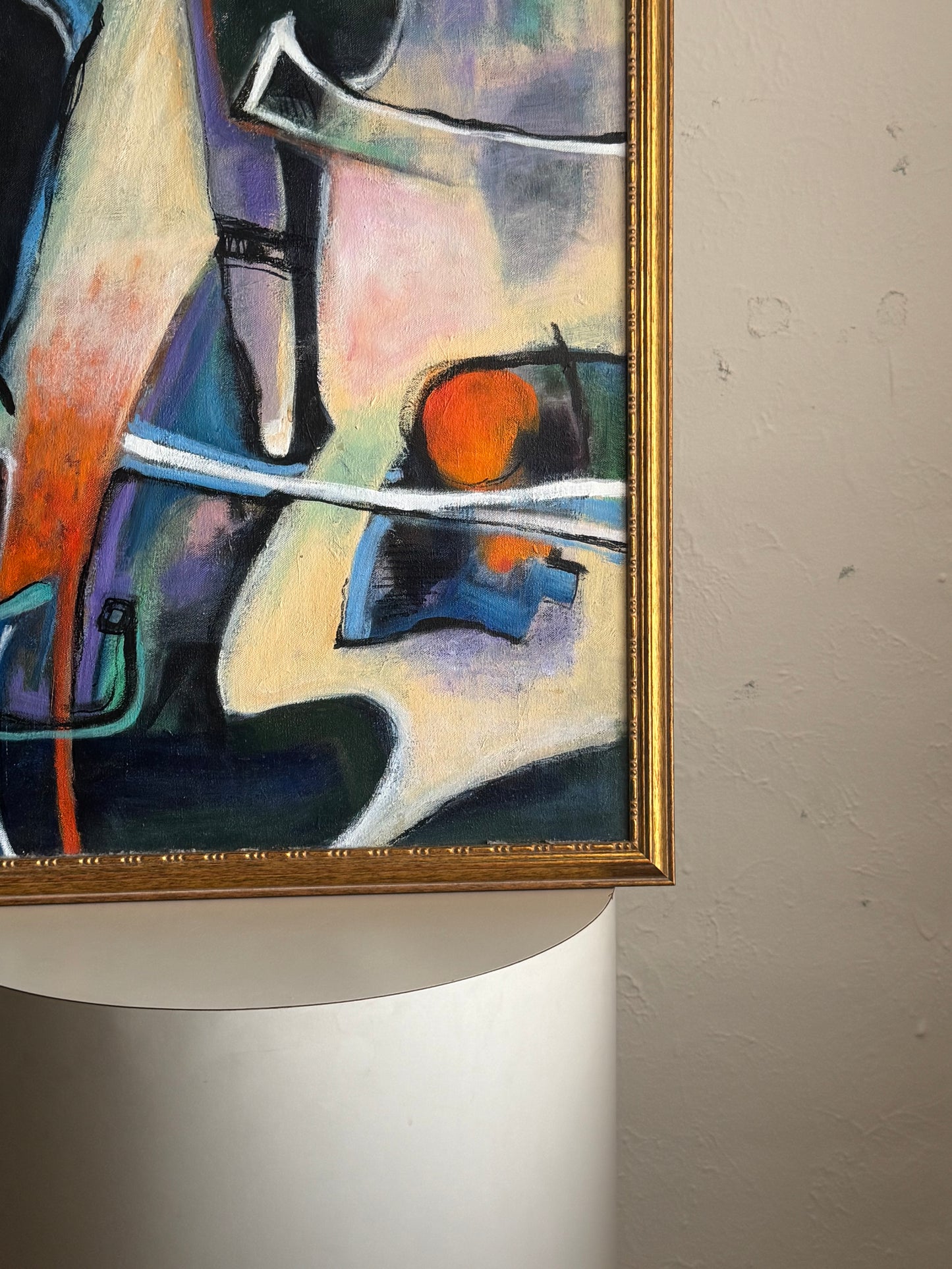 Mid Century Abstract Oil Painting