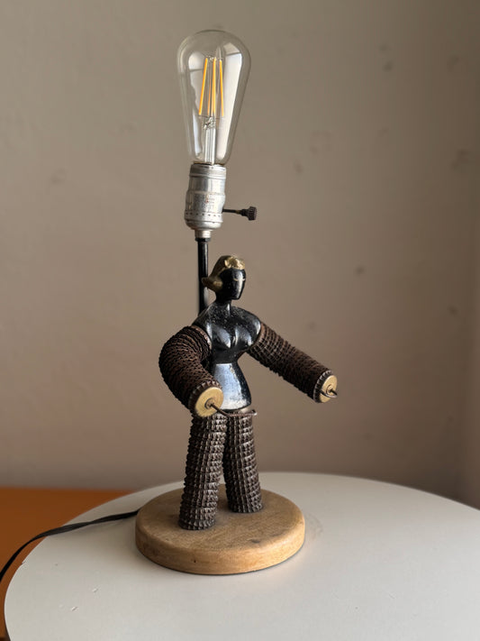 Handmade strongwomen lamp