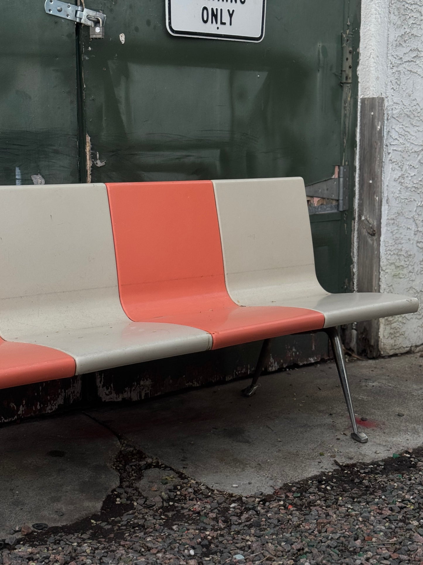 1960s Molded Fiberglass Brunswick Bowling Bench (RENTAL)