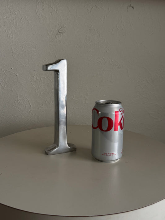 Large Cast Aluminum “1”