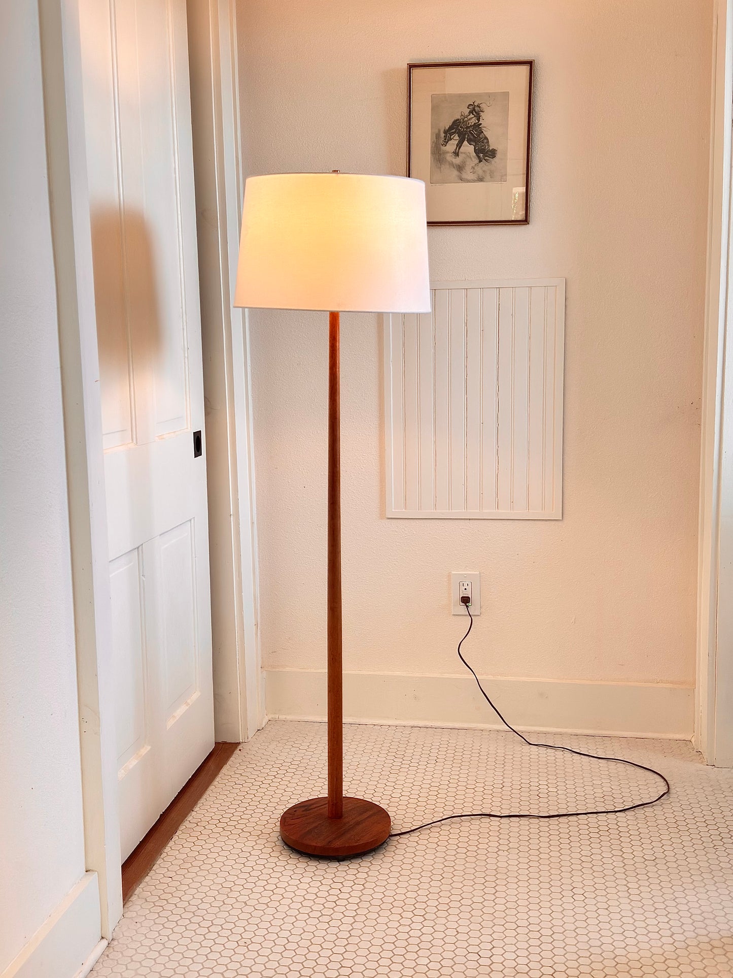 (ATX)Swedish Teak Floor Lamp by Uno and Osten Kristiansson, 1960s