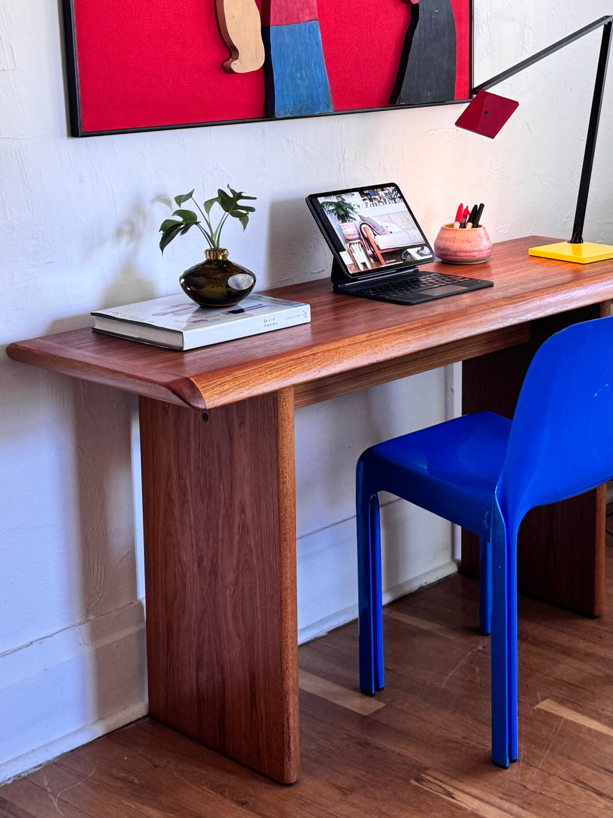 1970s Solid Teak Console/Desk