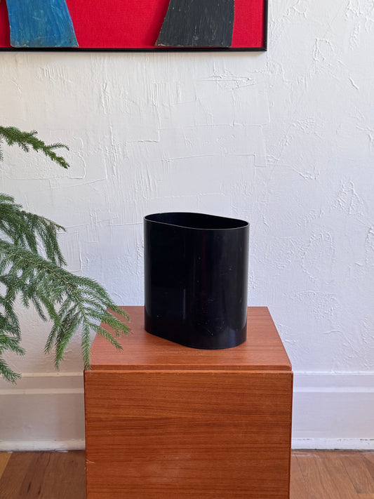 Oval unmarked vintage space age waste bin