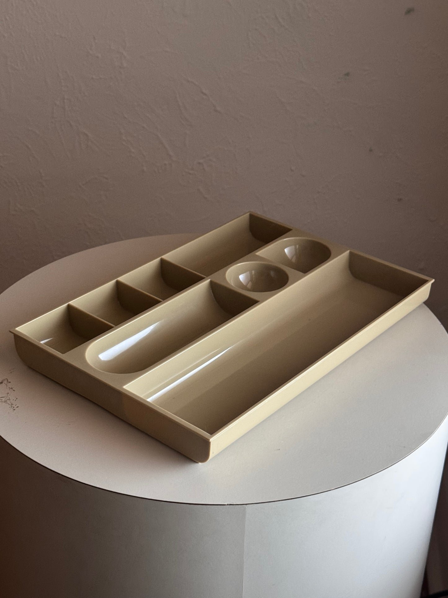1978 Eldon Space Age Desk Organizer Tan