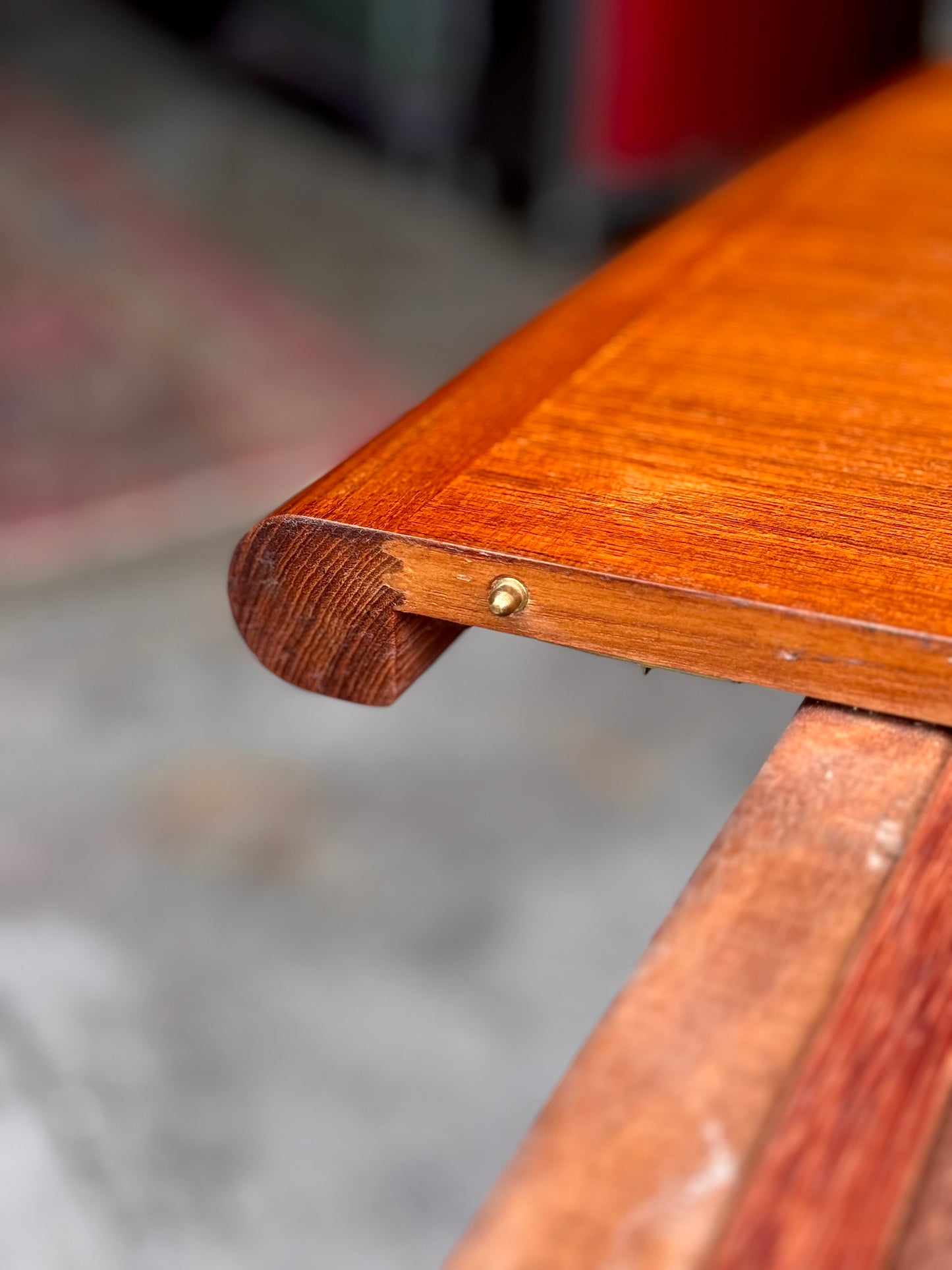 Mid Century Modern Teak Extendable Dining Table by D-Scan