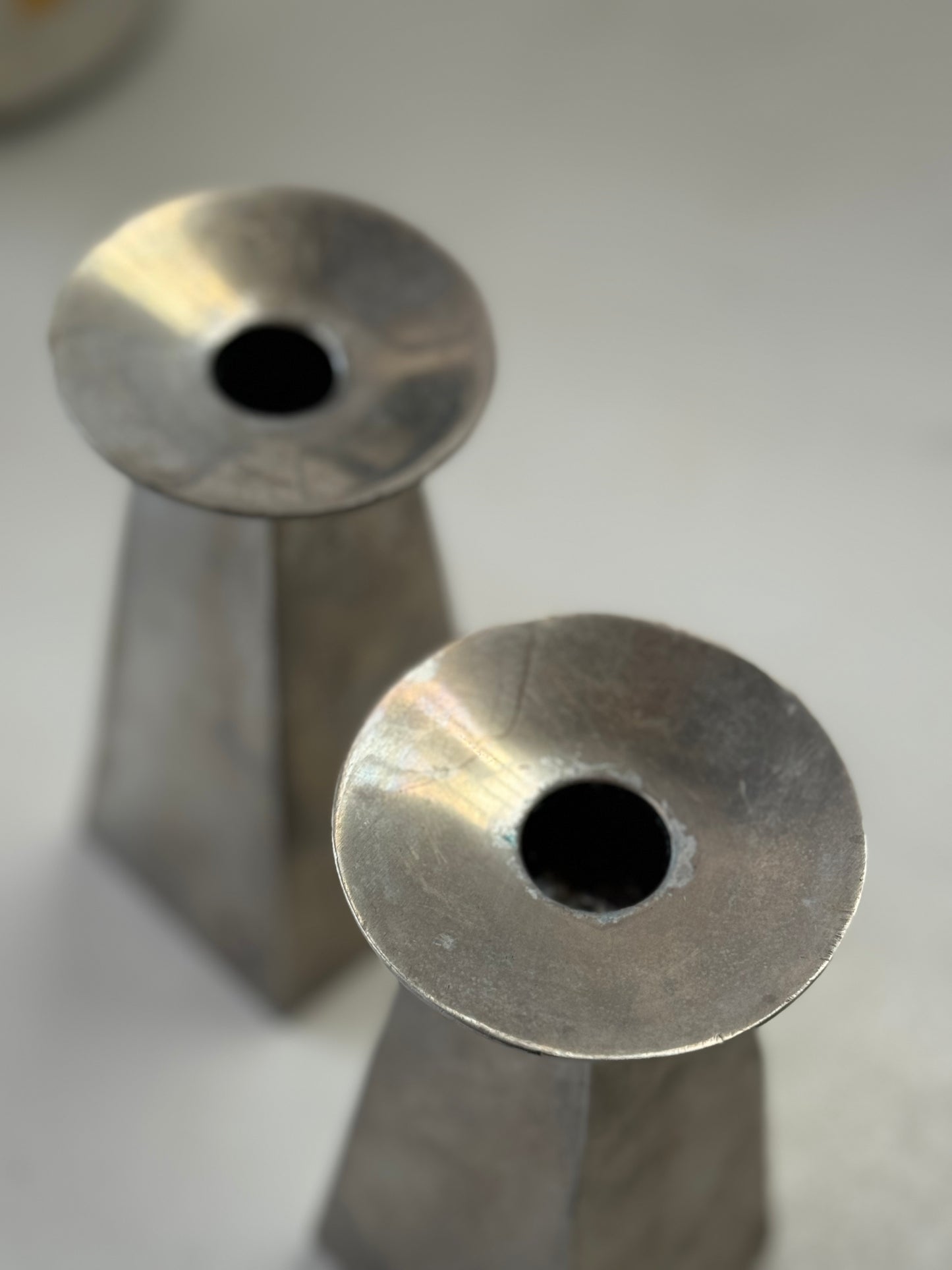 Vintage Cast Aluminum Candle Holders