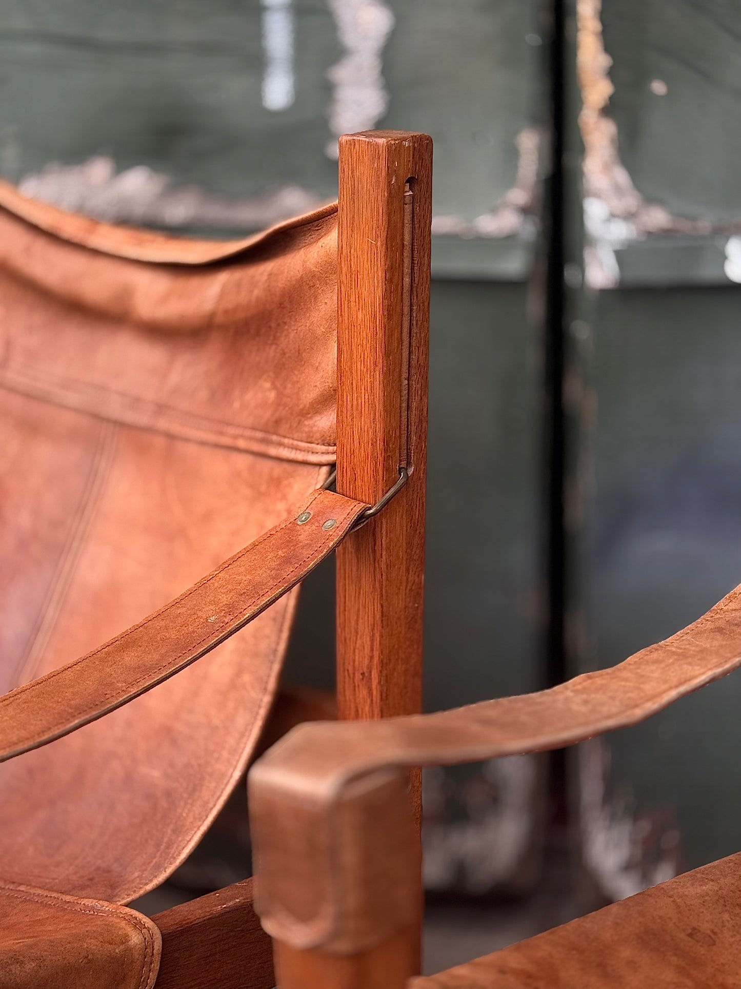1950s Leather Sling Lounge Chairs