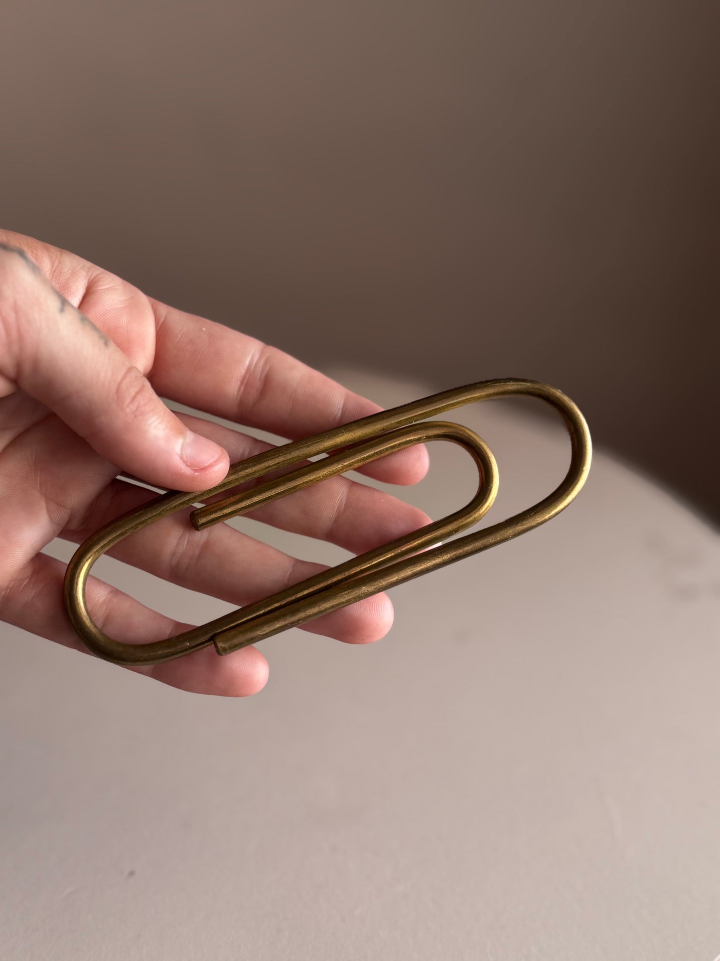 Large Brass Paperclip
