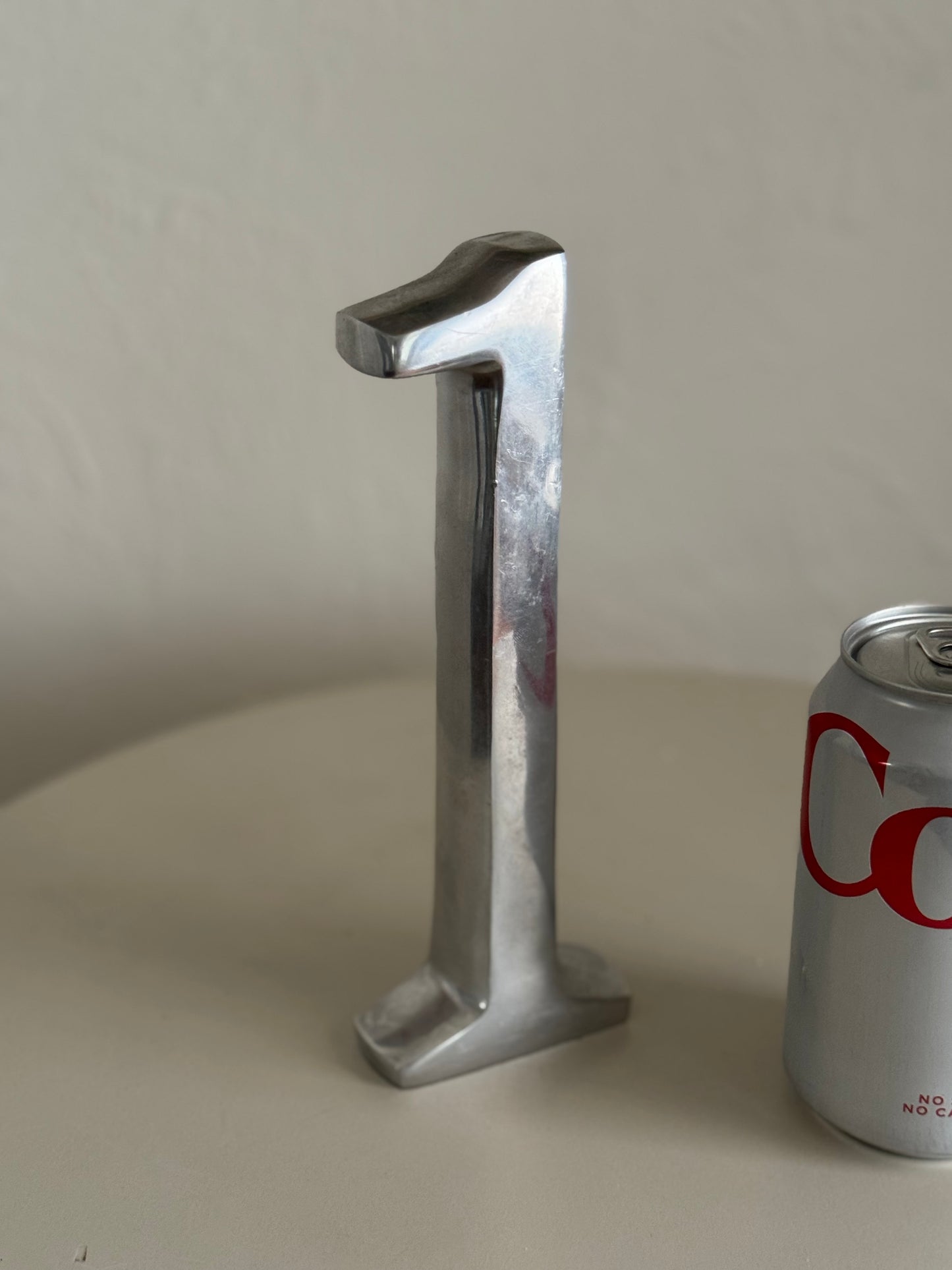 Large Cast Aluminum “1”