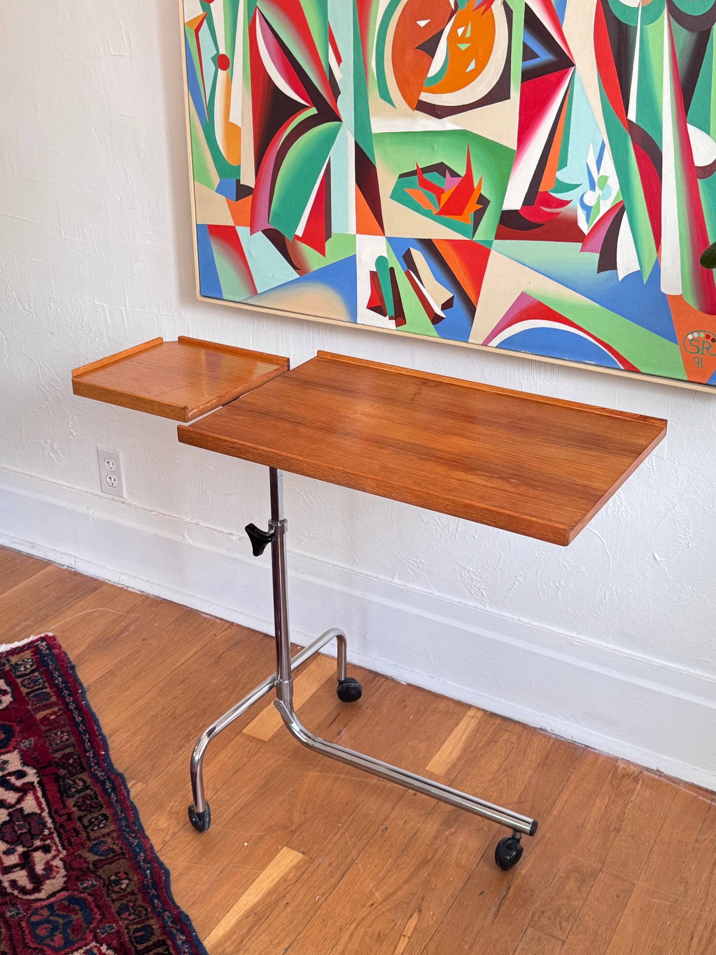 Danecastle Teak "Scooter" Adjustable Tray Table