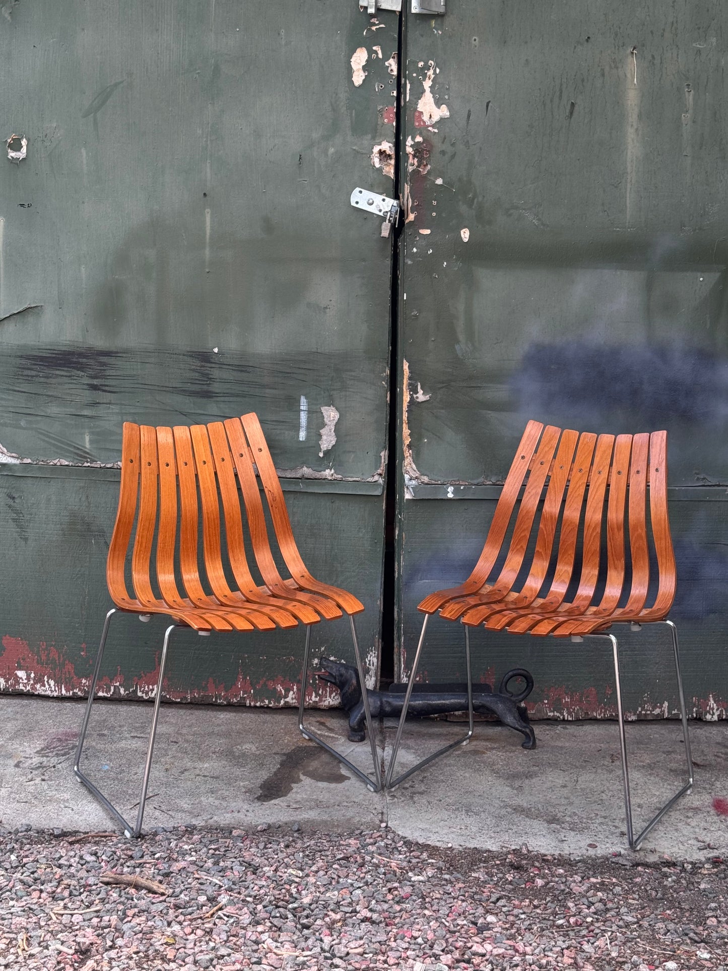 “Scandia” Slat Chairs by Hans Brattrud for Hove Møbler