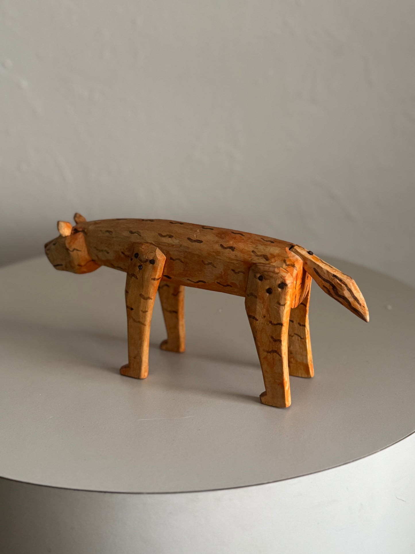 Vintage Mexican Wood Carved Jaguar