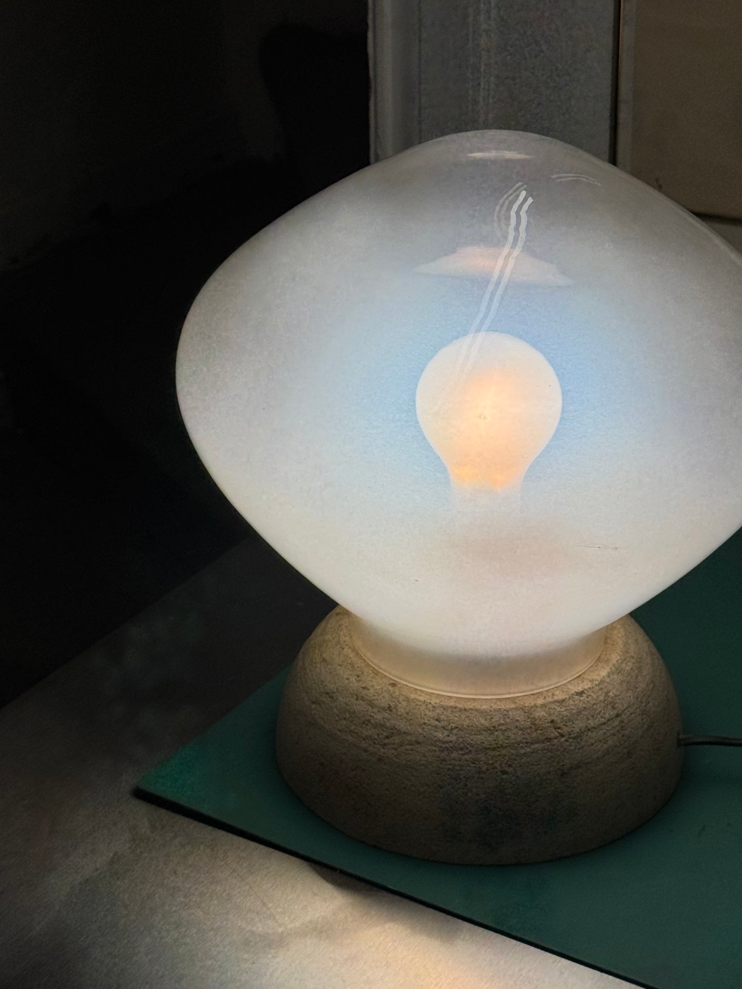 Mid Century Murano Glass Mushroom Lamp