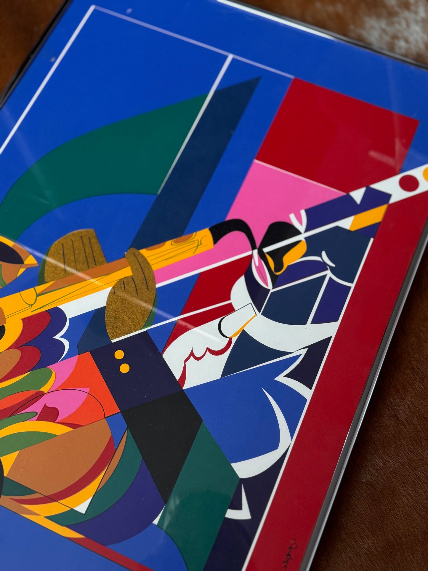 Signed Jazz Screenprint by Romare Bearden
