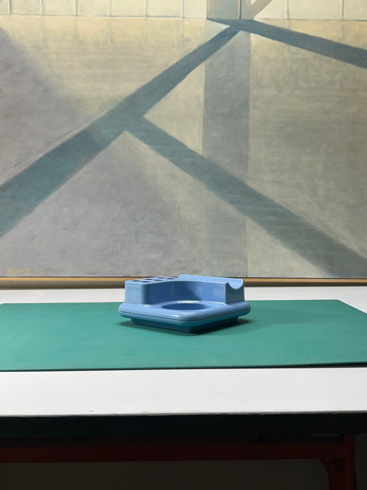 Blue desk organizer