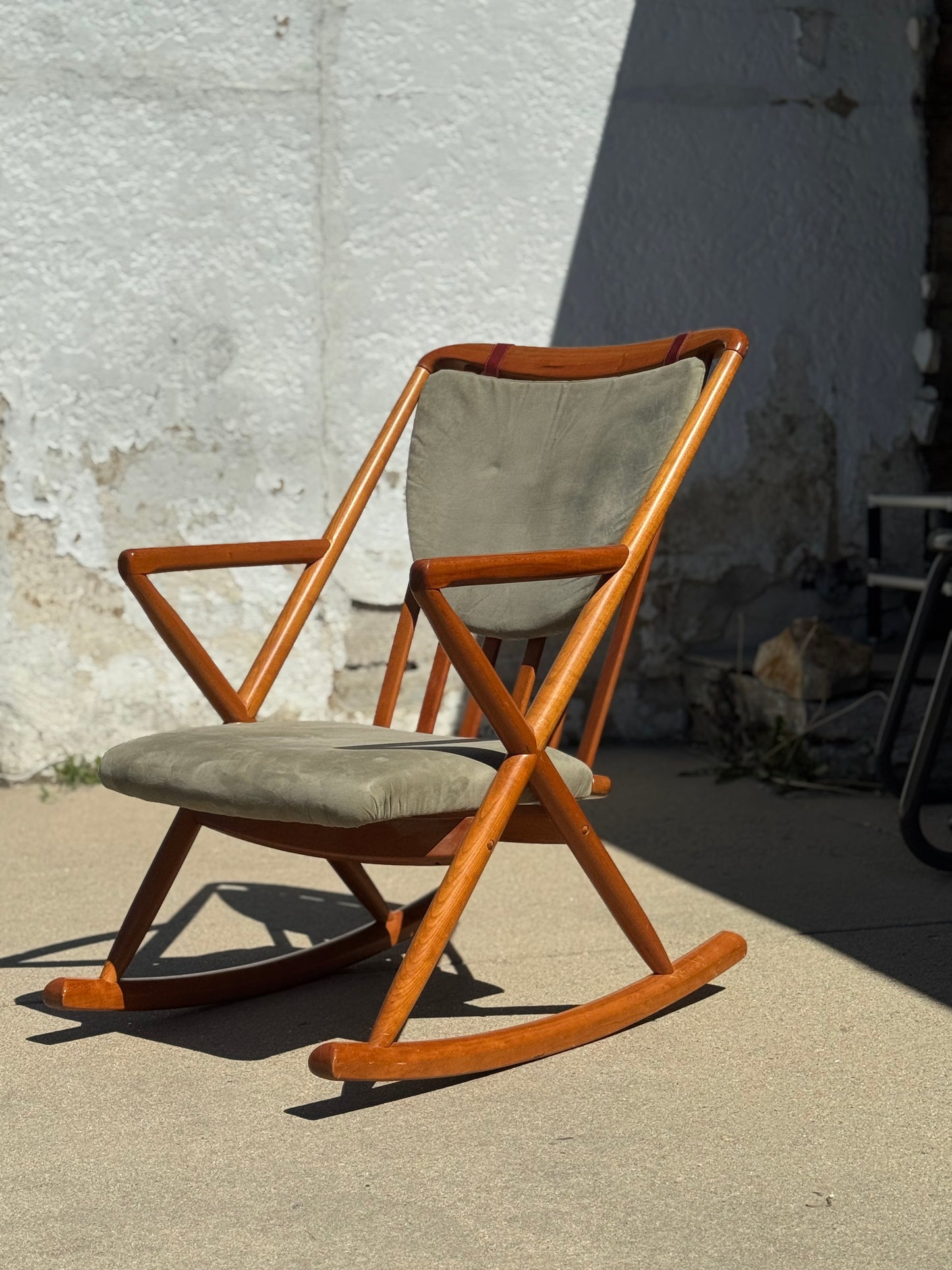Solid Teak Rocking Chair by Benny Linden
